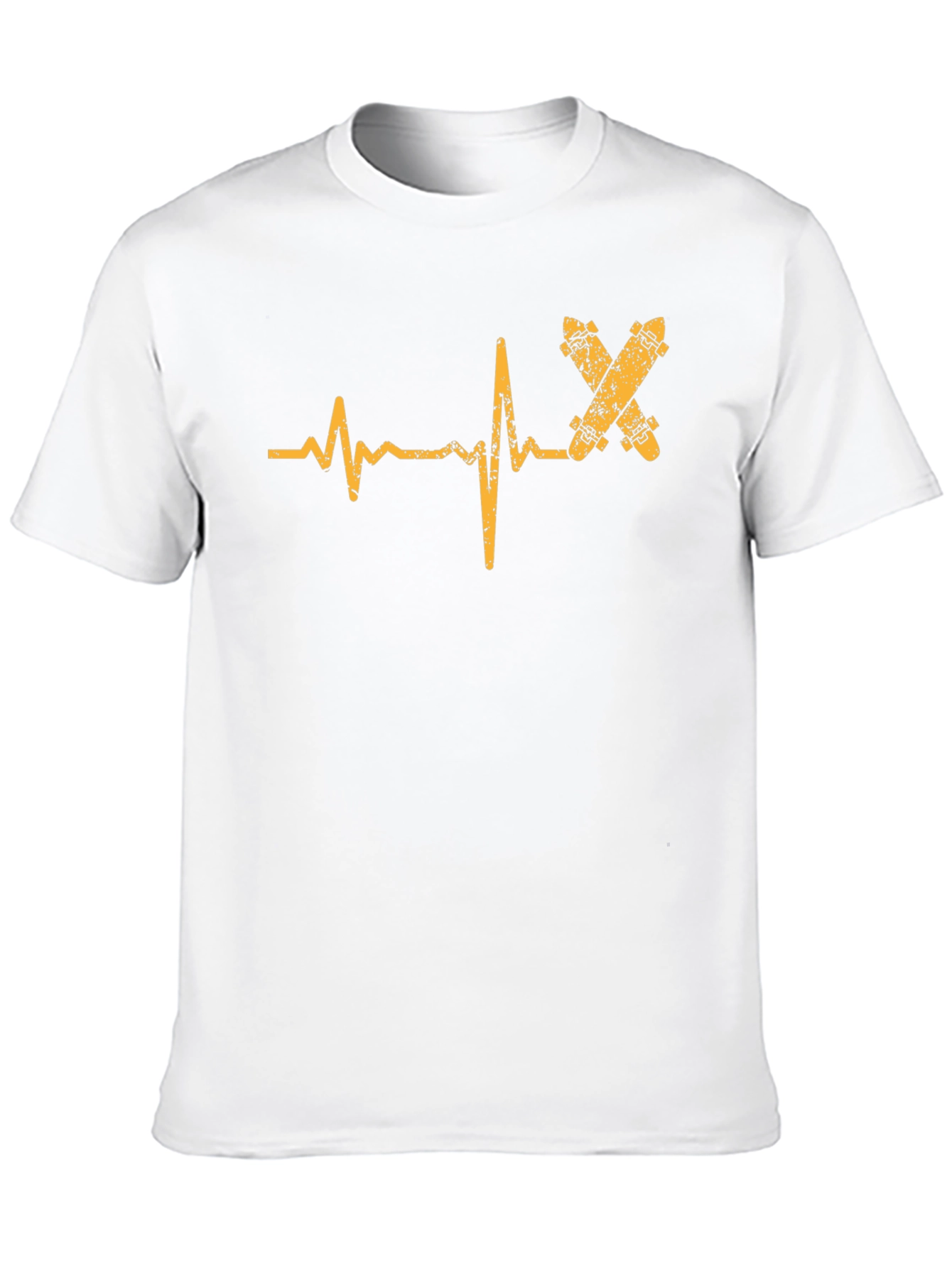 Skateboard Heartbeat T-Shirt - Black