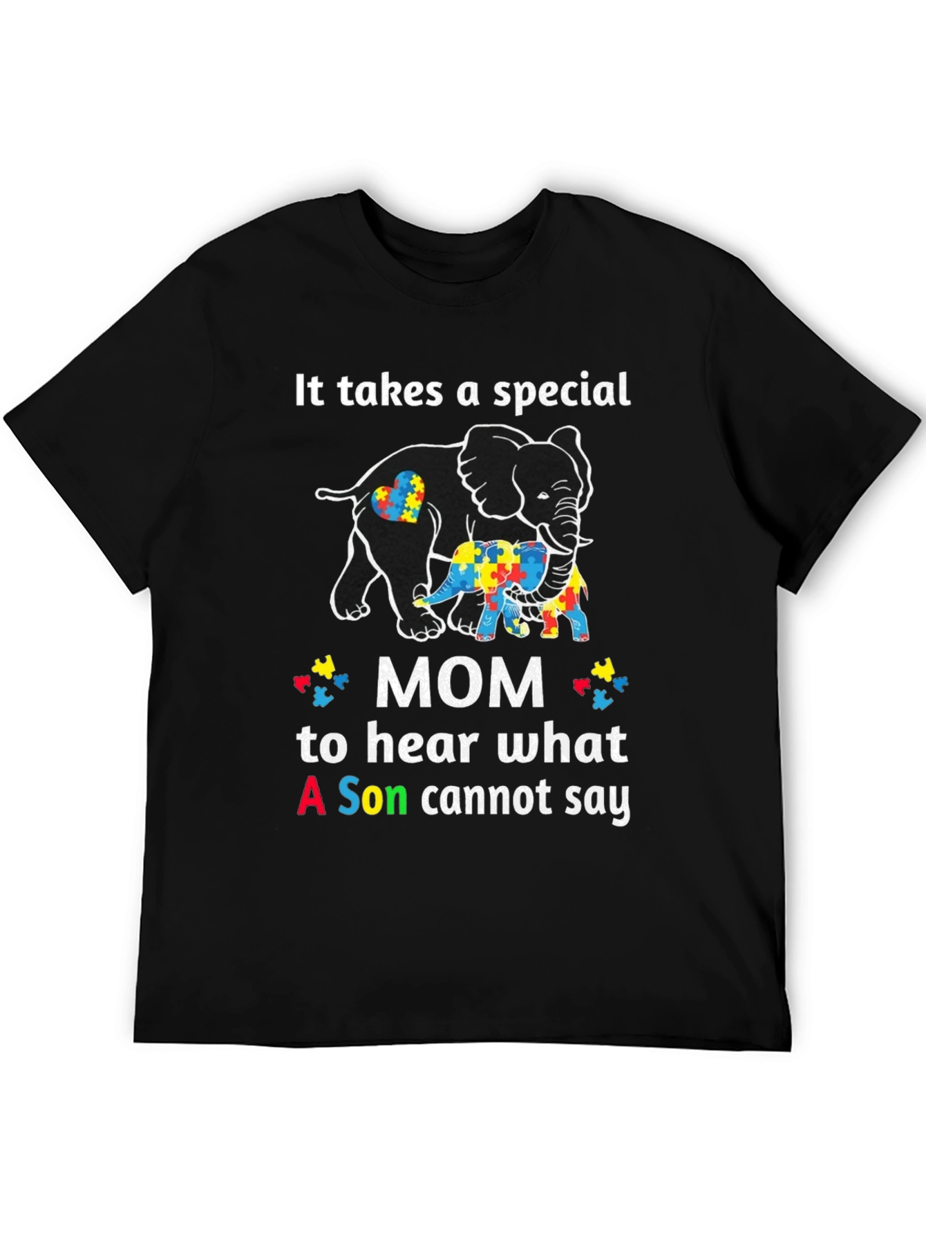 Autism Awareness Mom Elephant T-Shirt