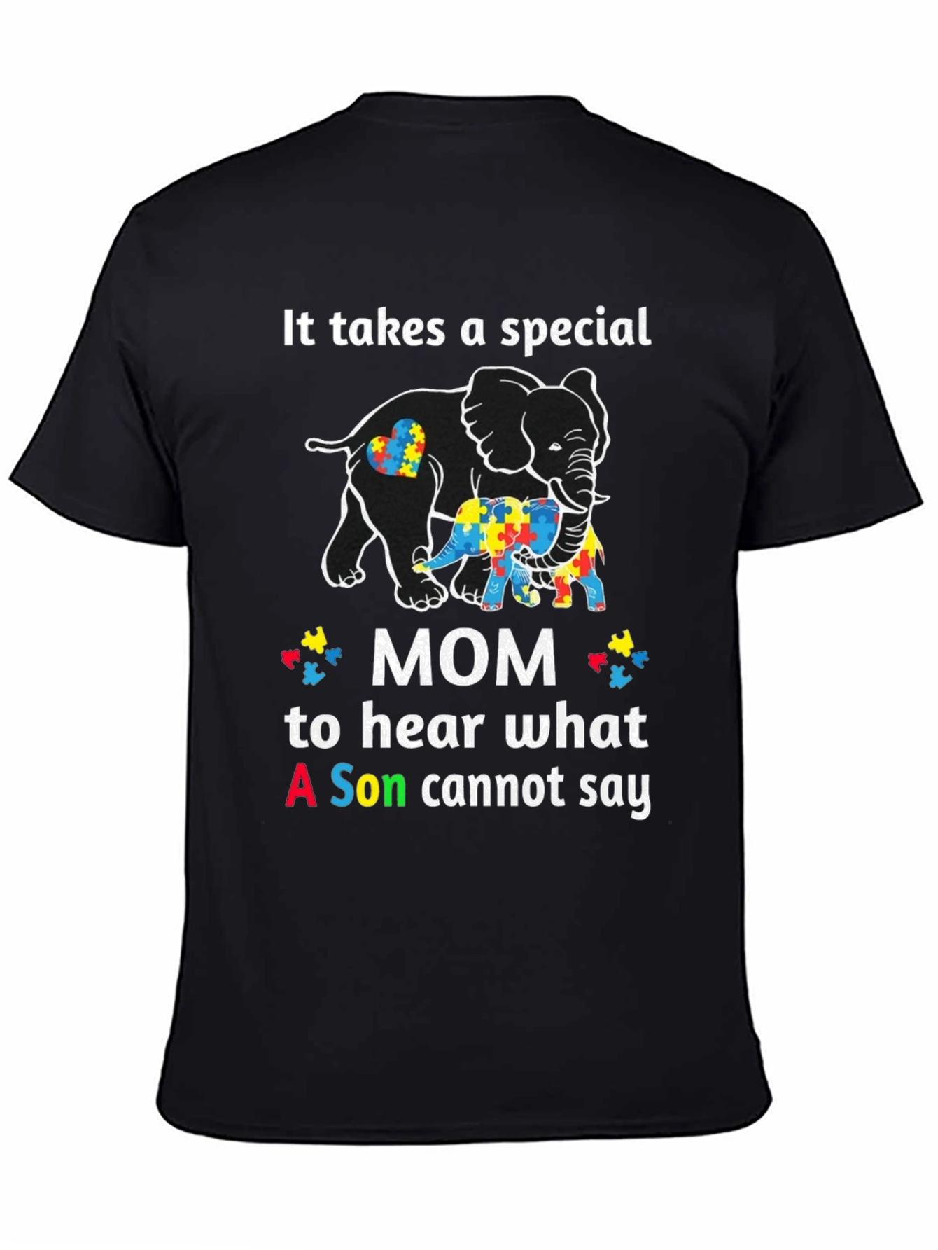 Autism Awareness Mom Elephant T-Shirt