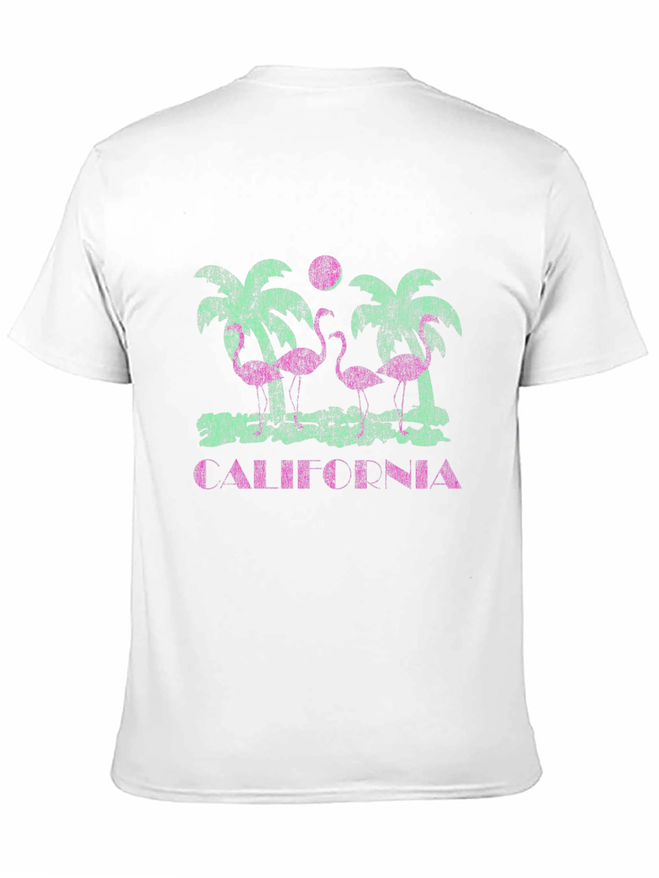 California Flamingo Palm Tree Graphic Tee