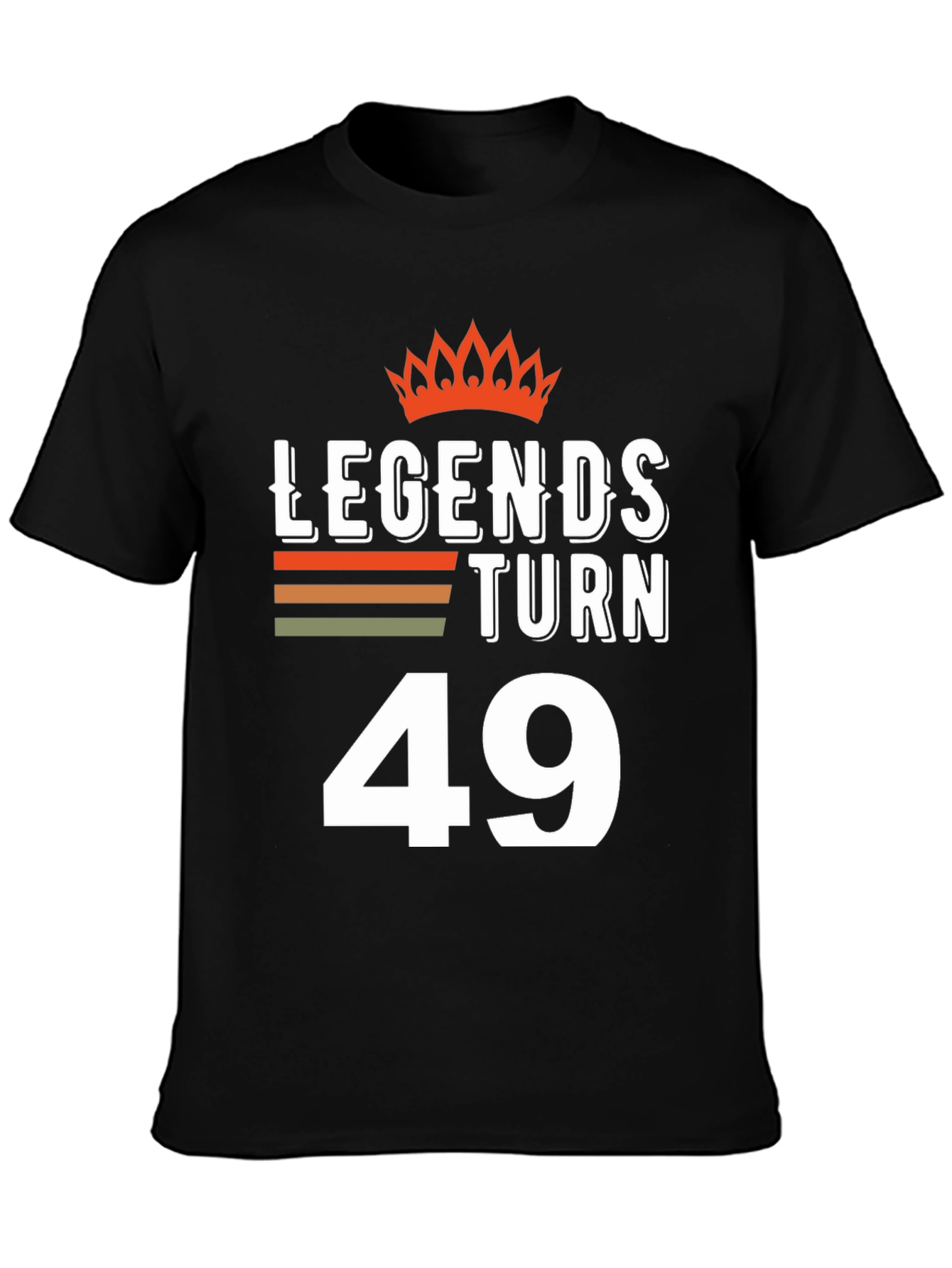 Legends Turn 49 Black Graphic Tee
