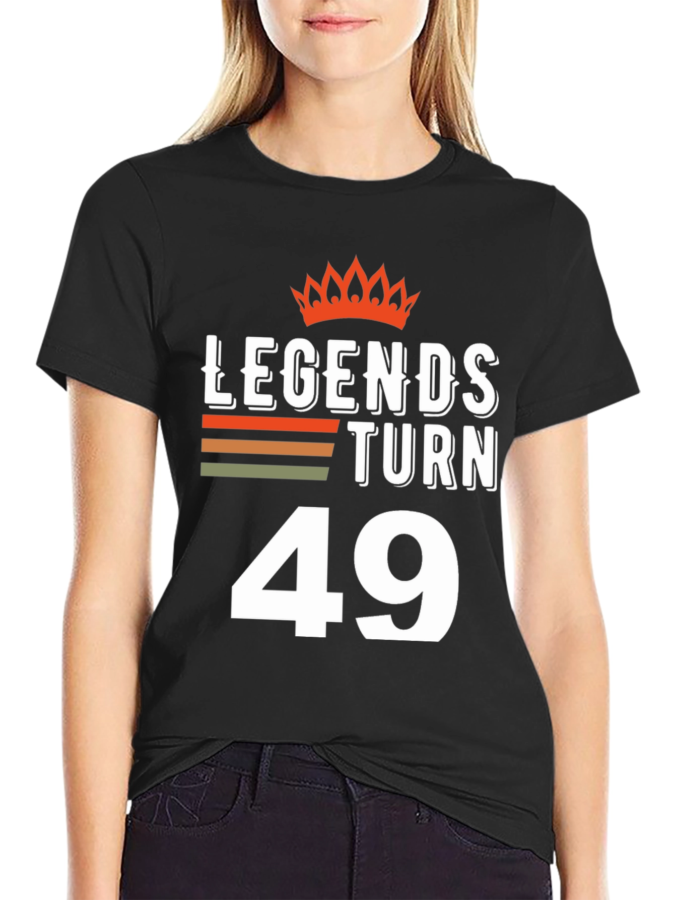 Legends Turn 49 Black Graphic Tee