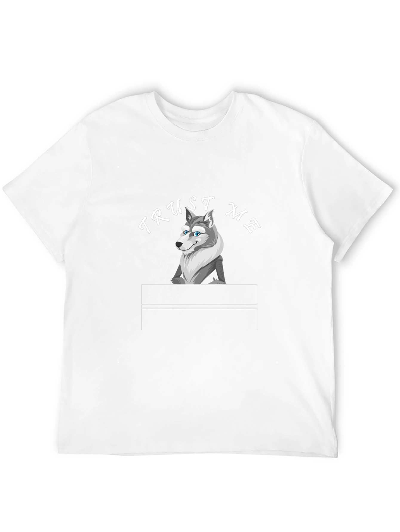 Trust Me Wolf Graphic Tee - Black Cotton T-Shirt