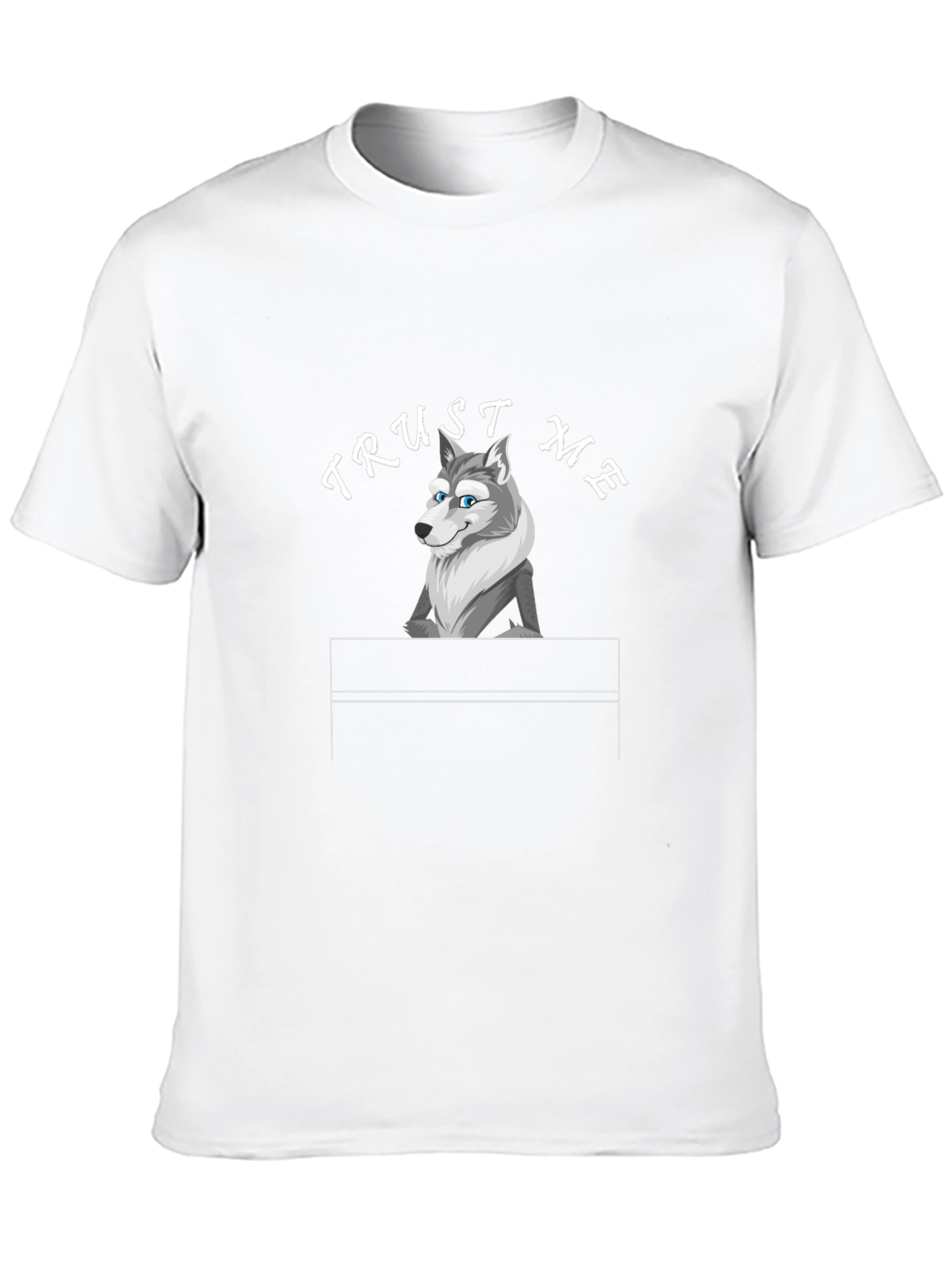 Trust Me Wolf Graphic Tee - Black Cotton T-Shirt