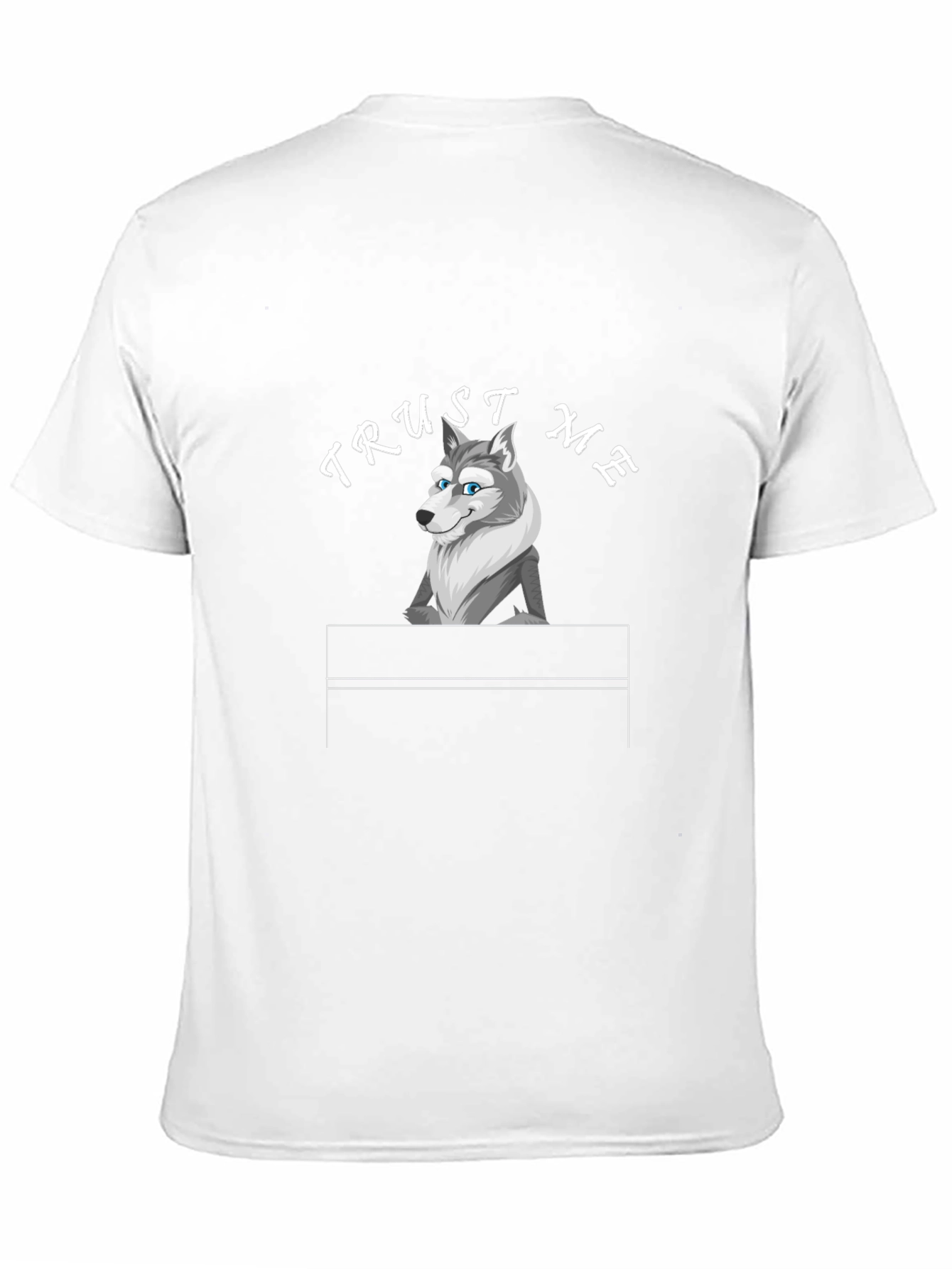 Trust Me Wolf Graphic Tee - Black Cotton T-Shirt