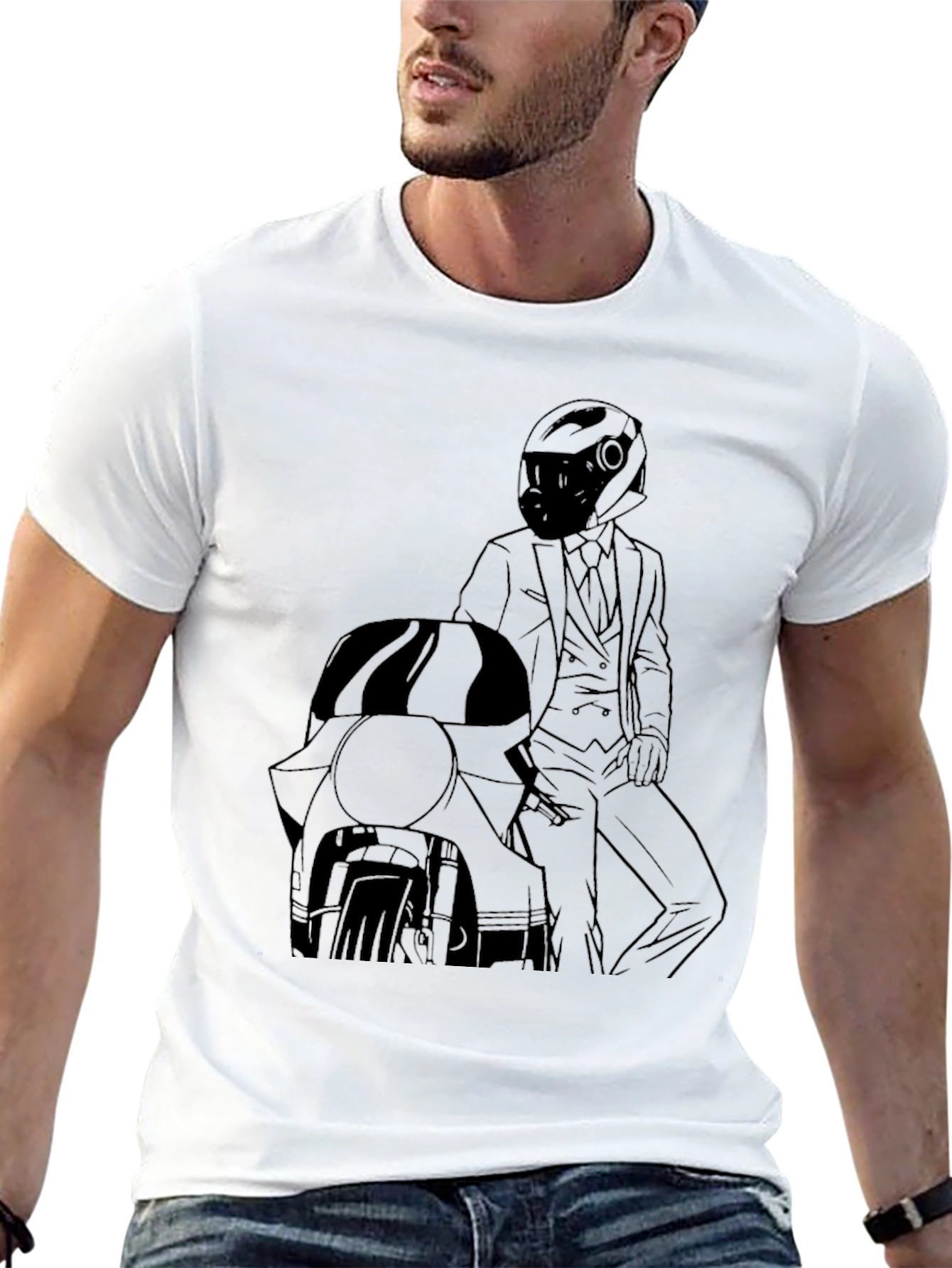 Biker Suit T-Shirt - Cool Motorcycle Graphic Tee