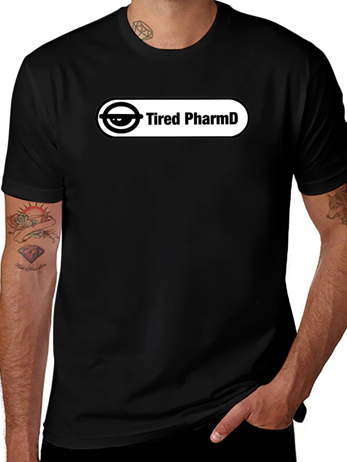 Tired PharmD Black T-Shirt - Stylish and Comfortable