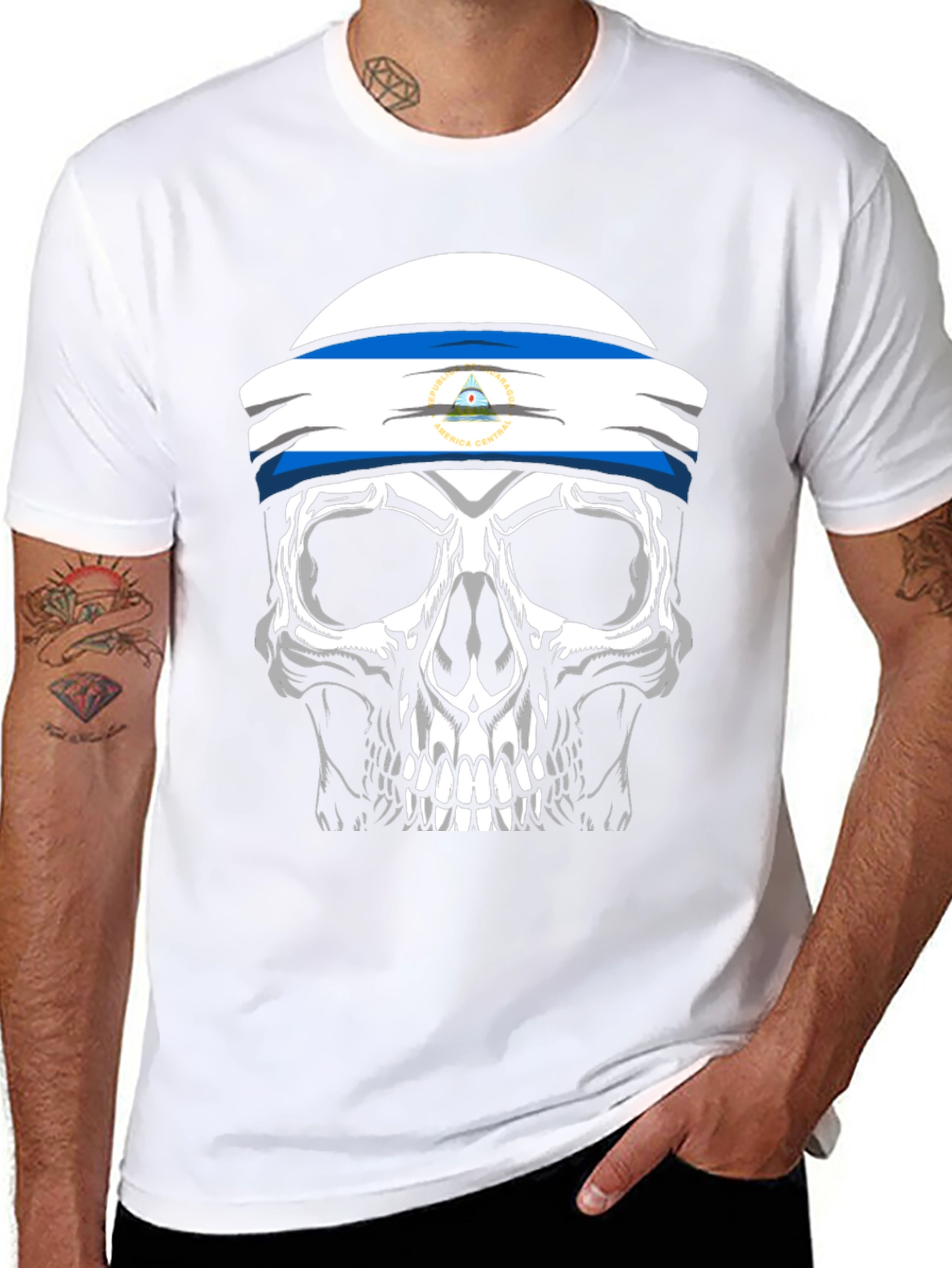Nicaragua Skull Graphic Tee