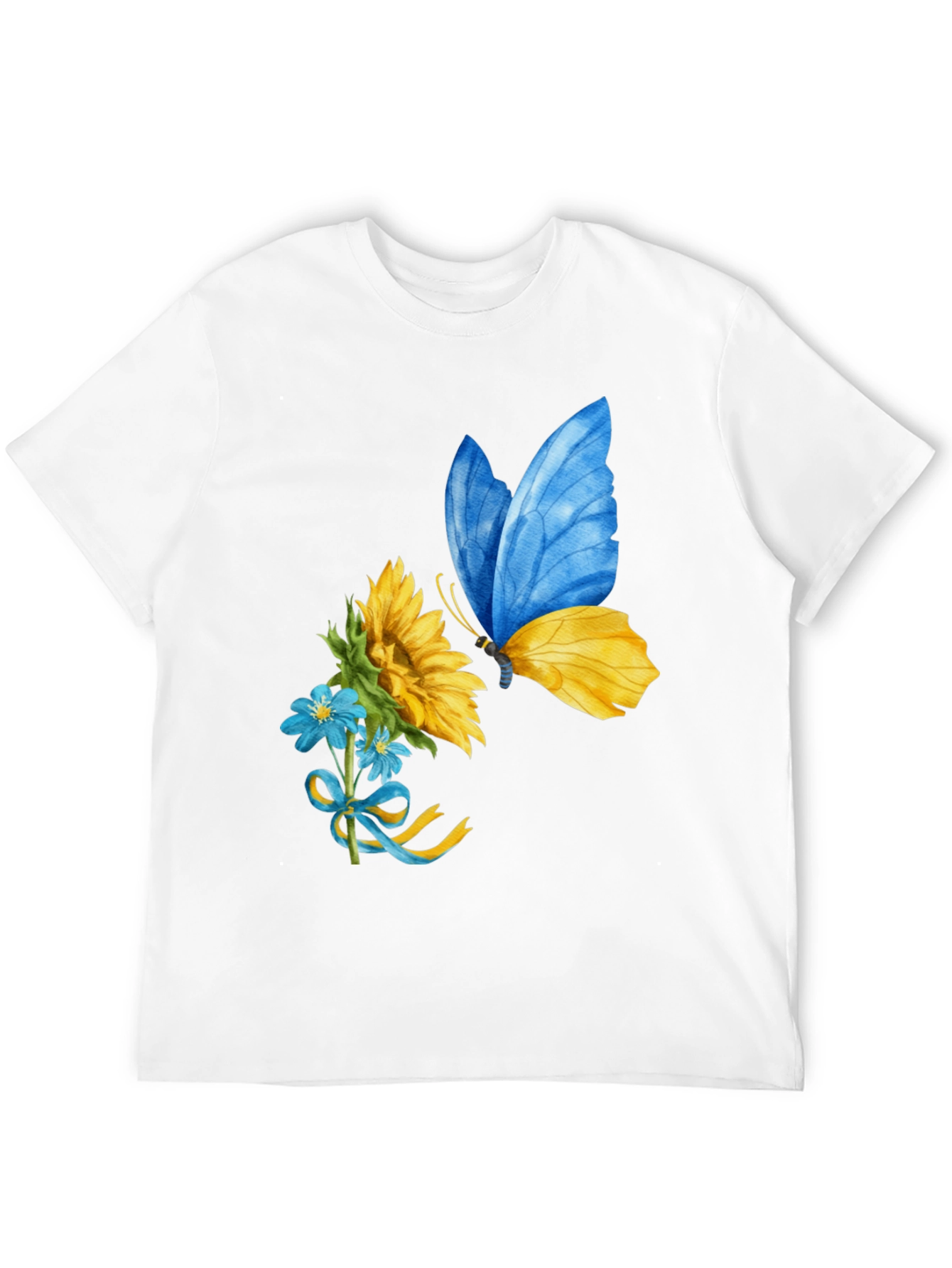 Ukraine Butterfly Sunflower Graphic Tee