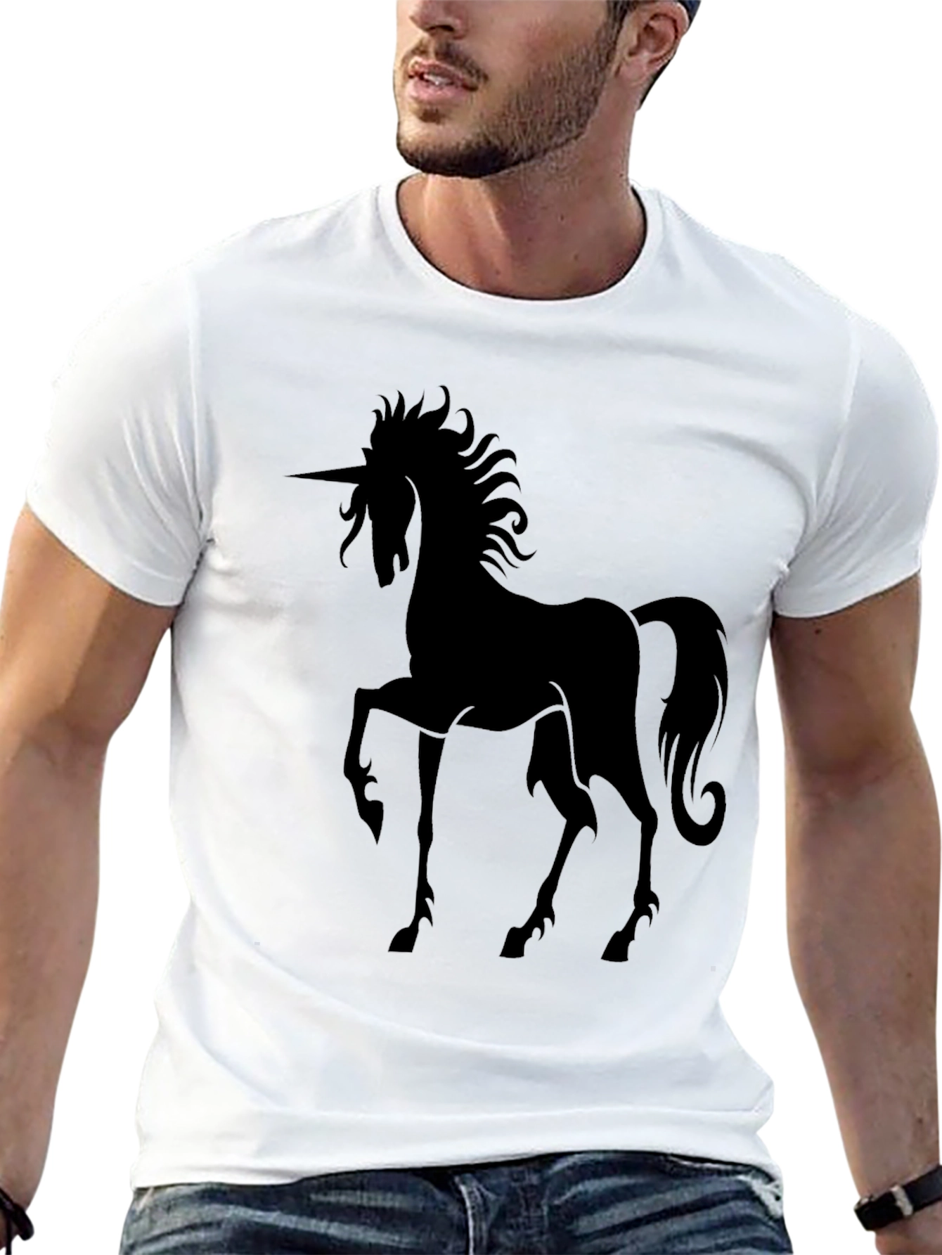 Unicorn Silhouette Black T-Shirt