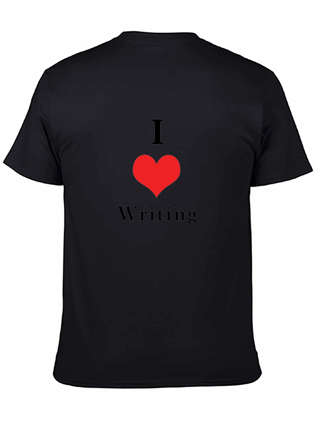 I Love Writing Graphic T-Shirt - Black