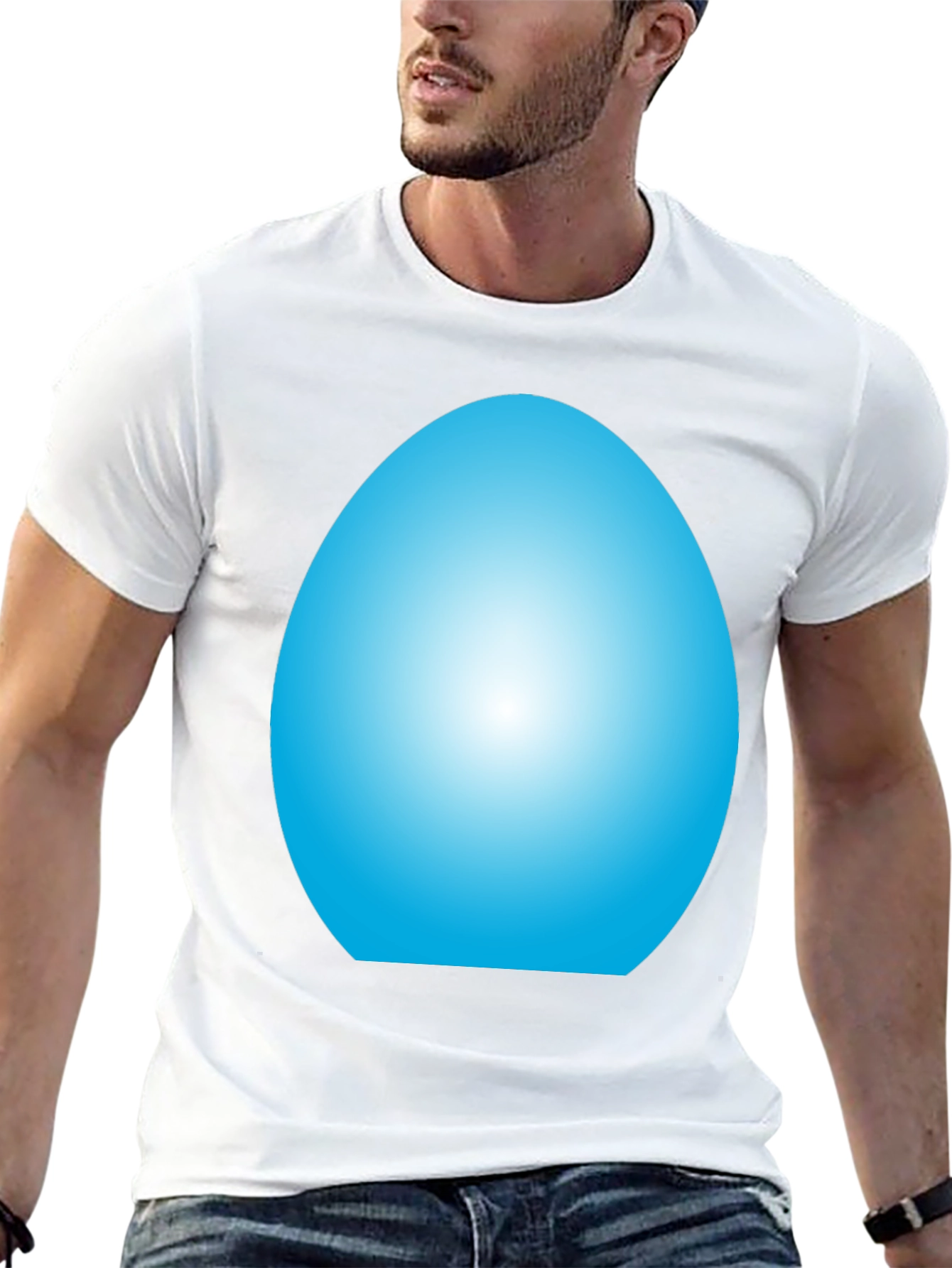 Blue Egg Graphic T-Shirt - Casual Style