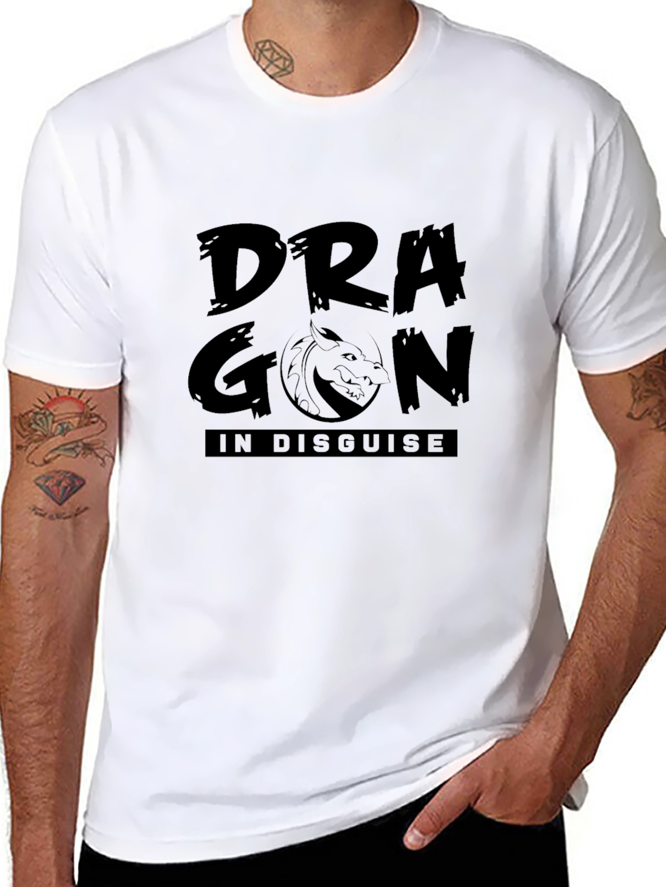 Dragon in Disguise Graphic Tee - Black