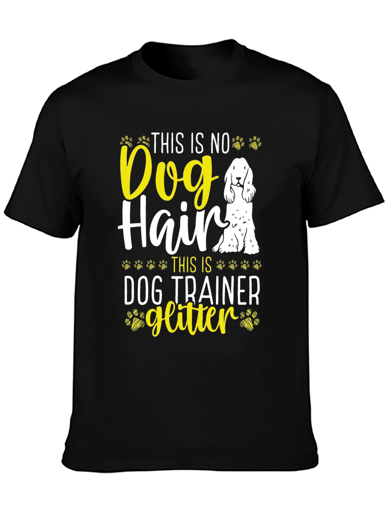 Dog Trainer Glitter T-Shirt Funny Dog Lover Tee