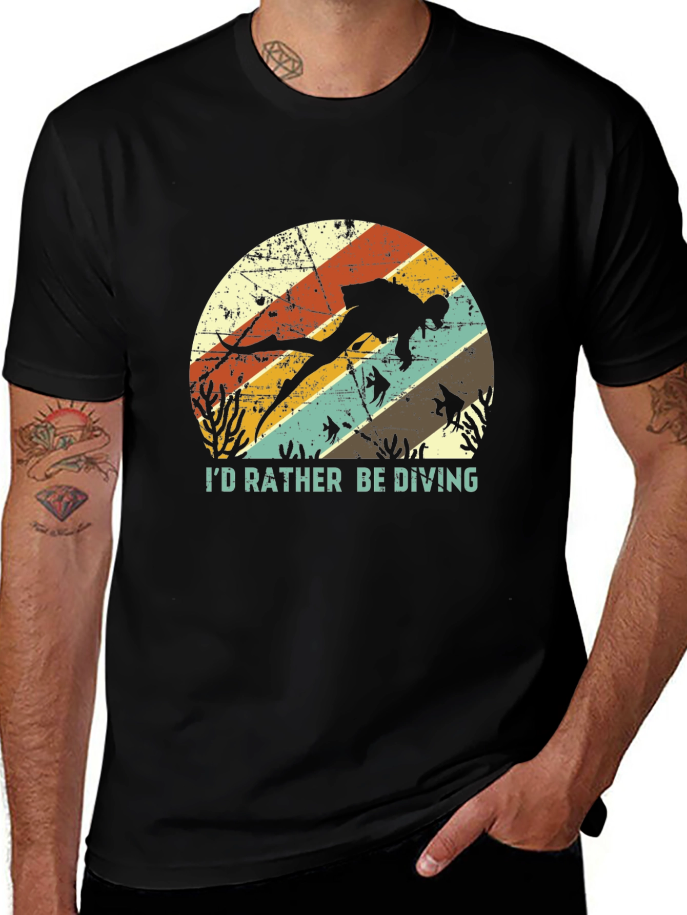 Id Rather Be Diving T-Shirt - Scuba Diver Tee