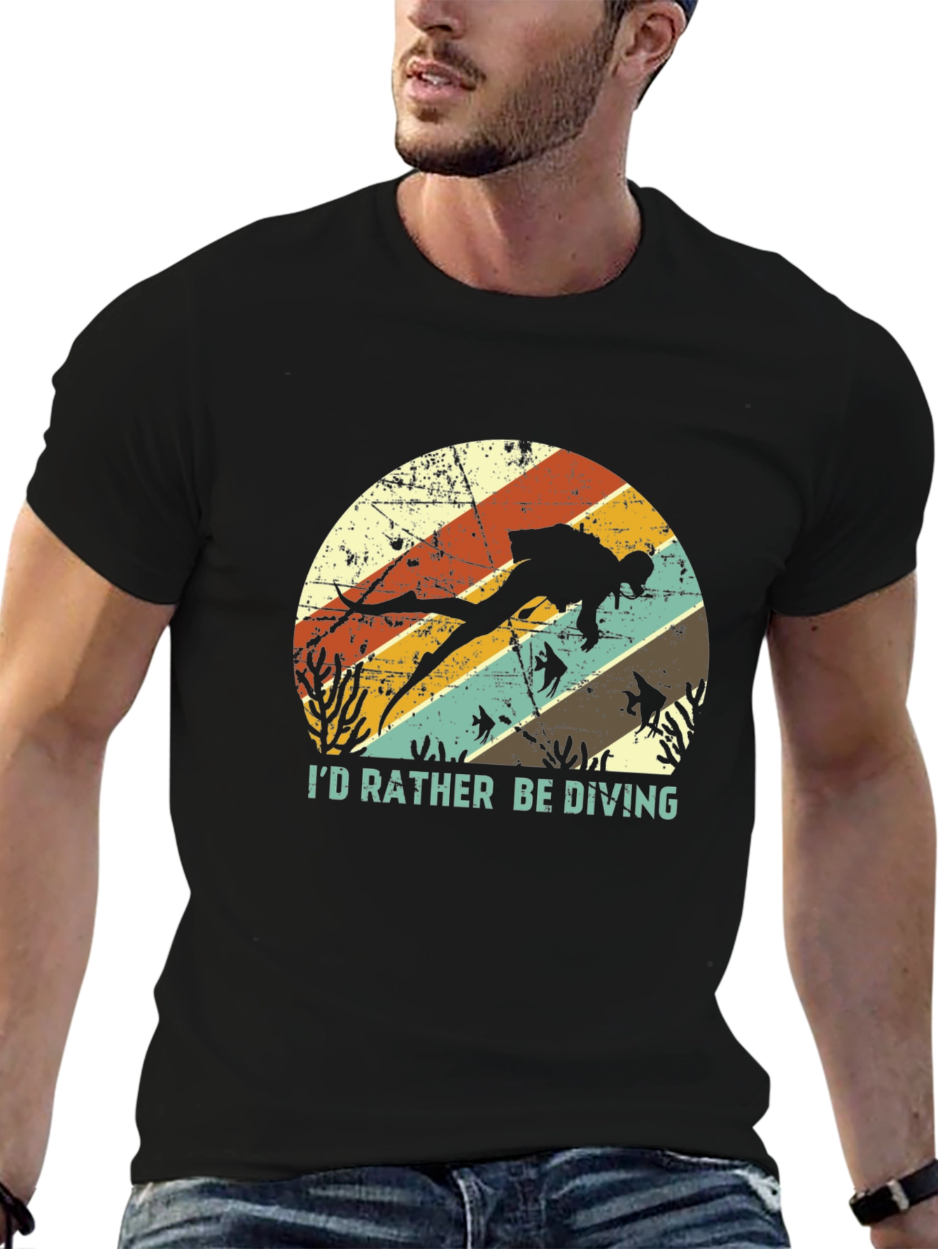 Id Rather Be Diving T-Shirt - Scuba Diver Tee