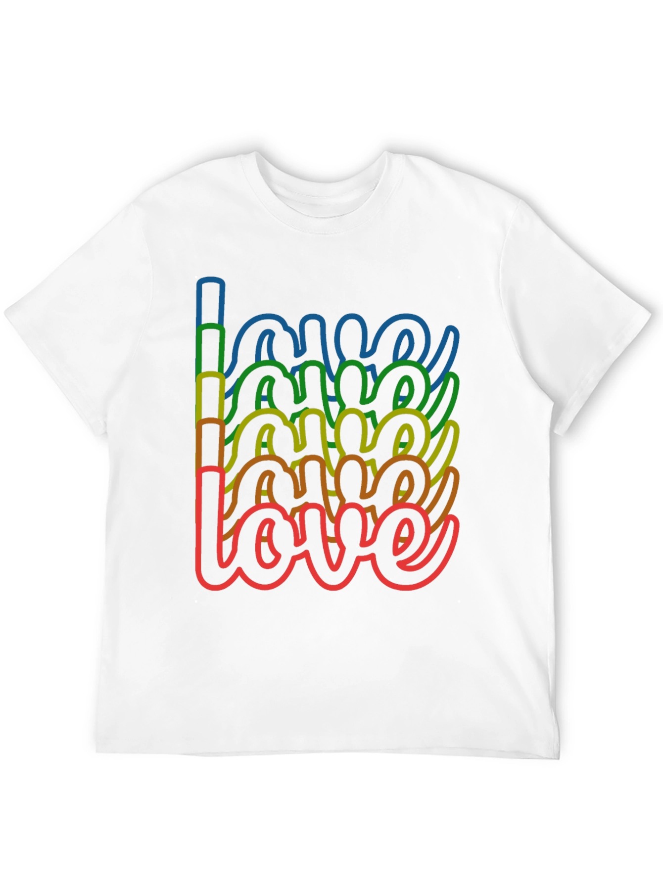 Rainbow Love Graphic Tee - Stylish Black T-Shirt