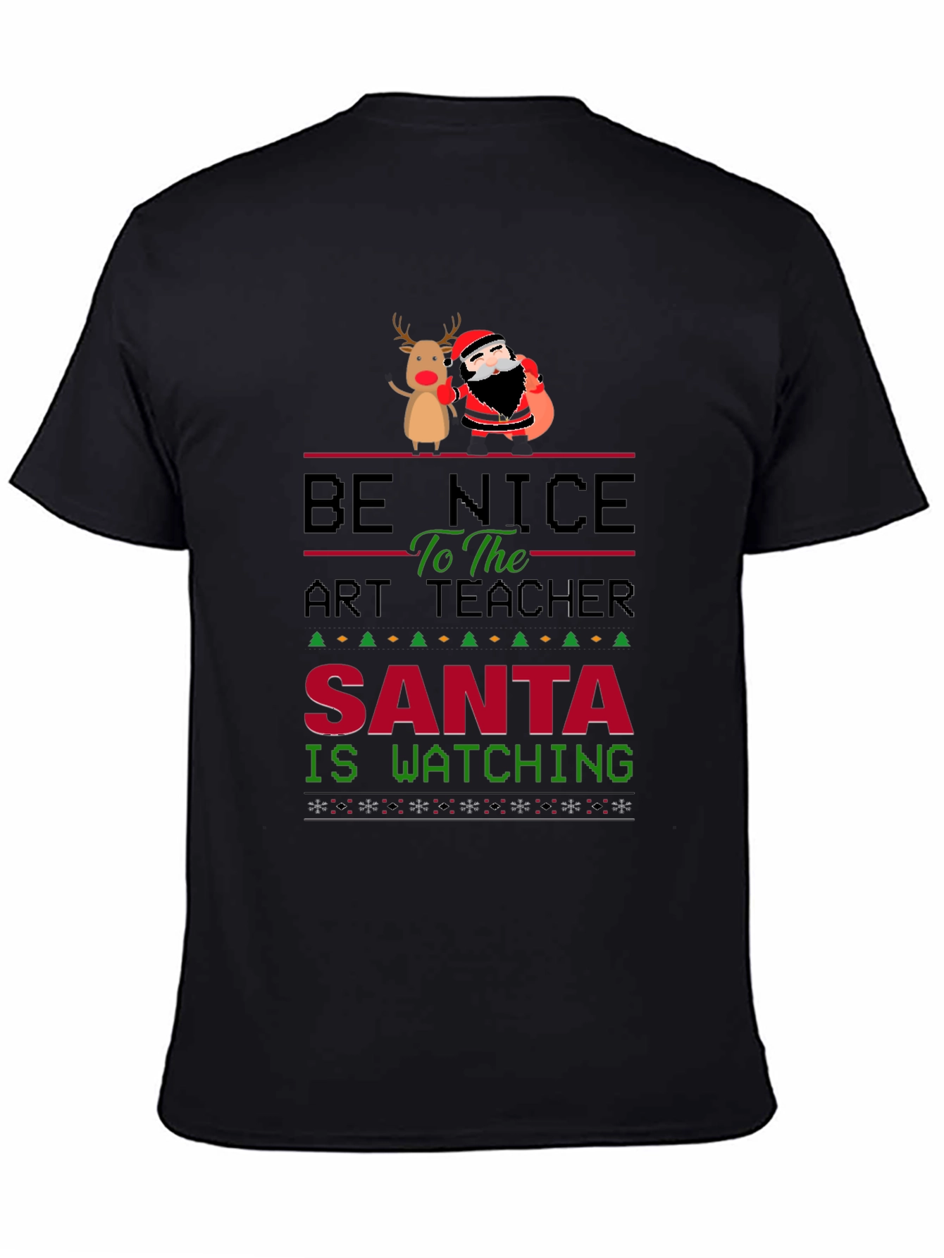 Be Nice to the Art Teacher Christmas Graphic Tee