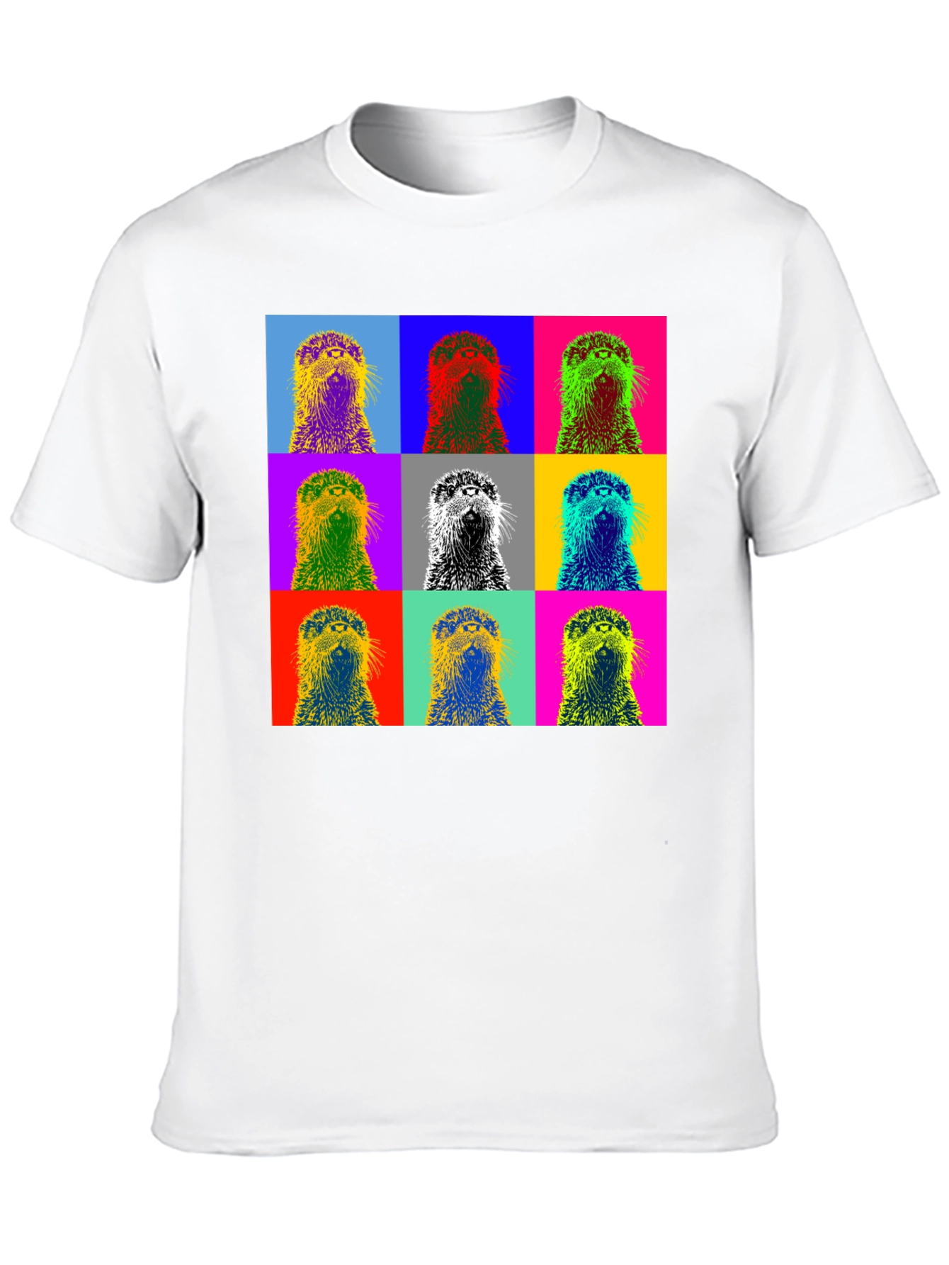 Pop Art Otter Graphic T-Shirt - Novelty Design