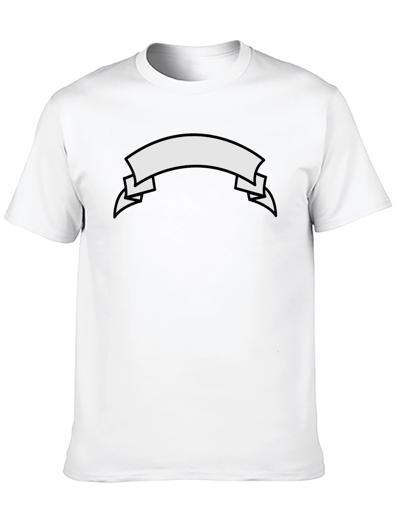 Classic Black Tee with Customizable Banner Design
