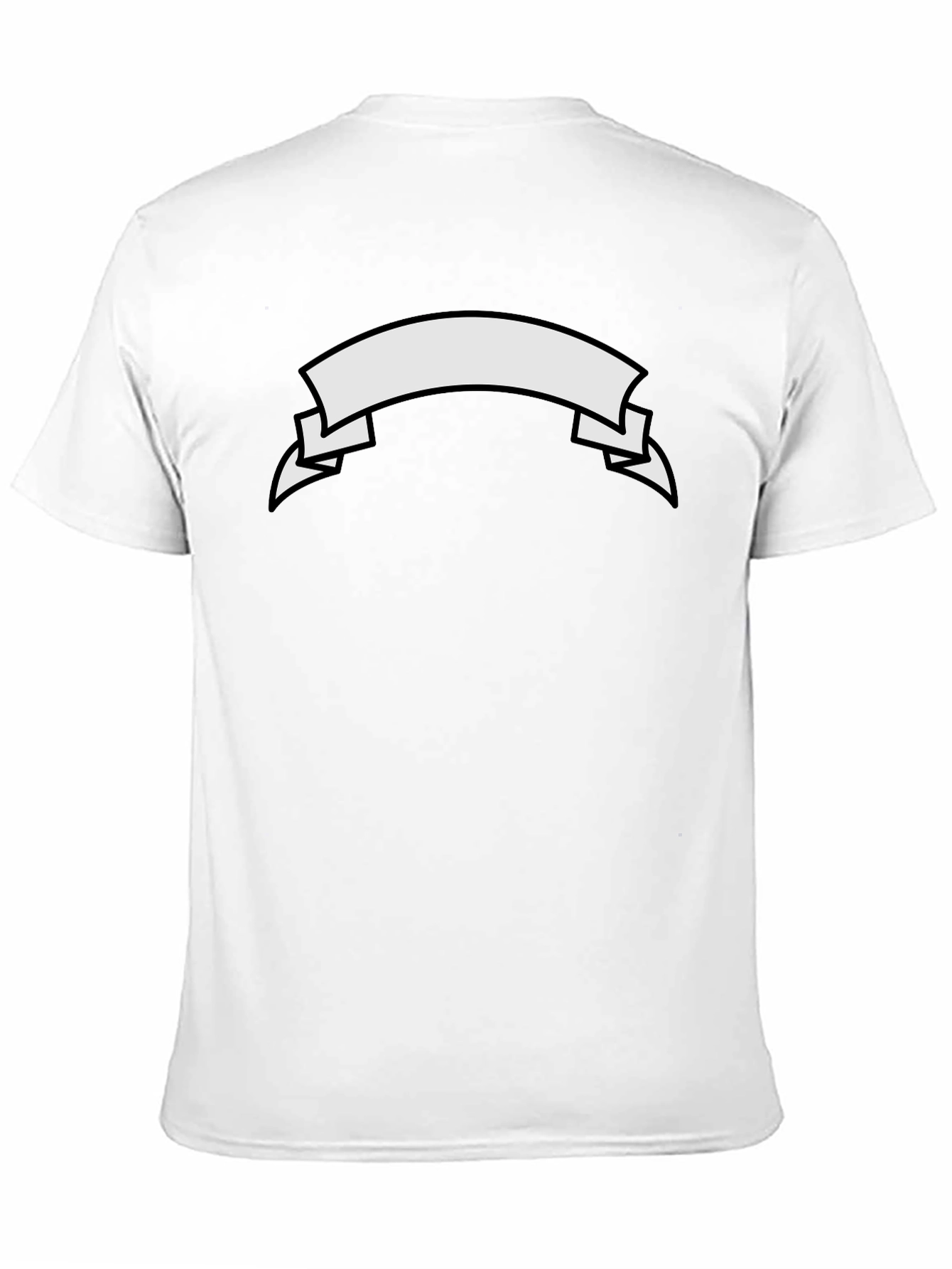 Classic Black Tee with Customizable Banner Design
