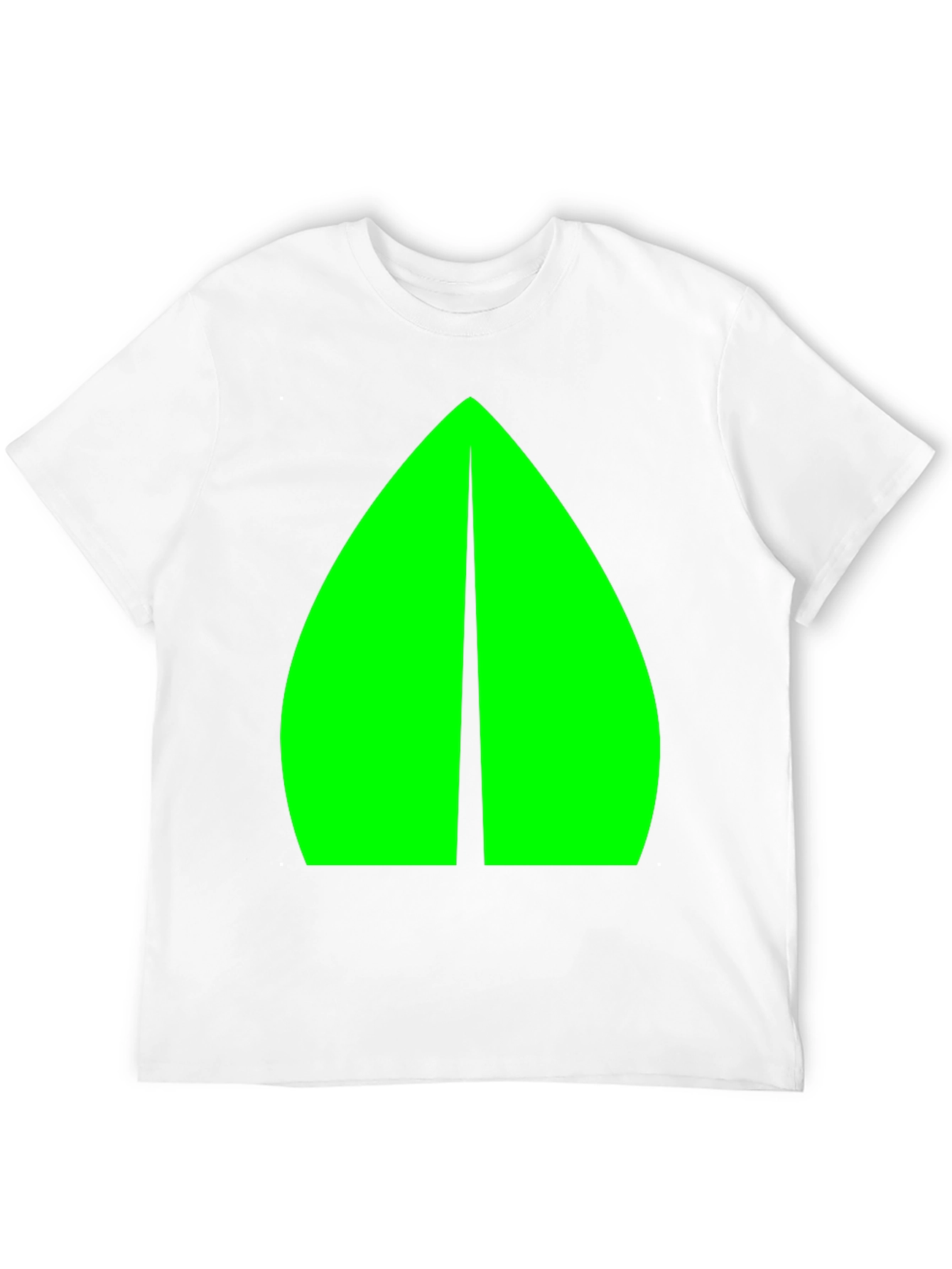 Geometric Green Graphic Black Tee