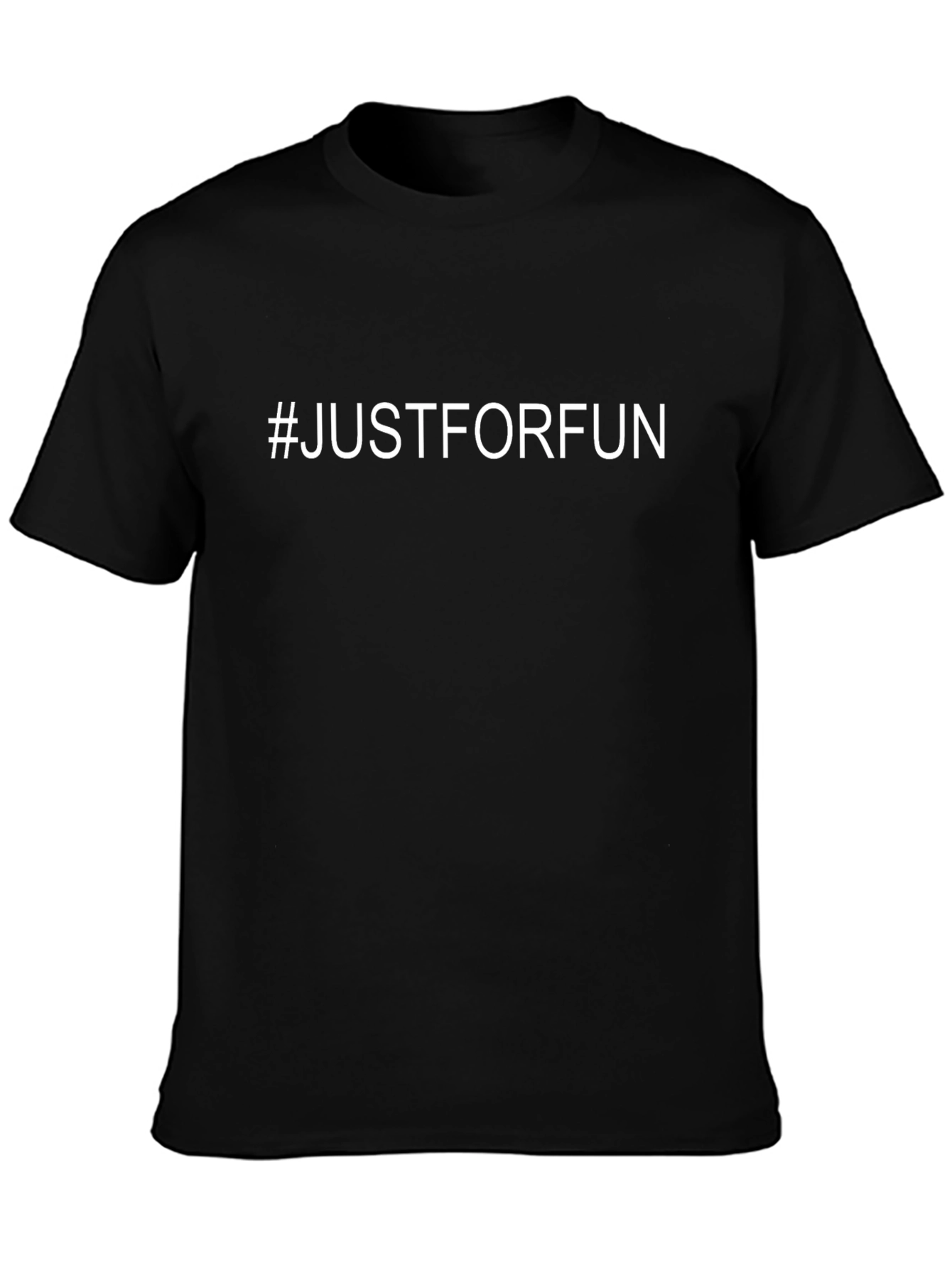 #JustForFun Black T-Shirt - Casual & Comfortable