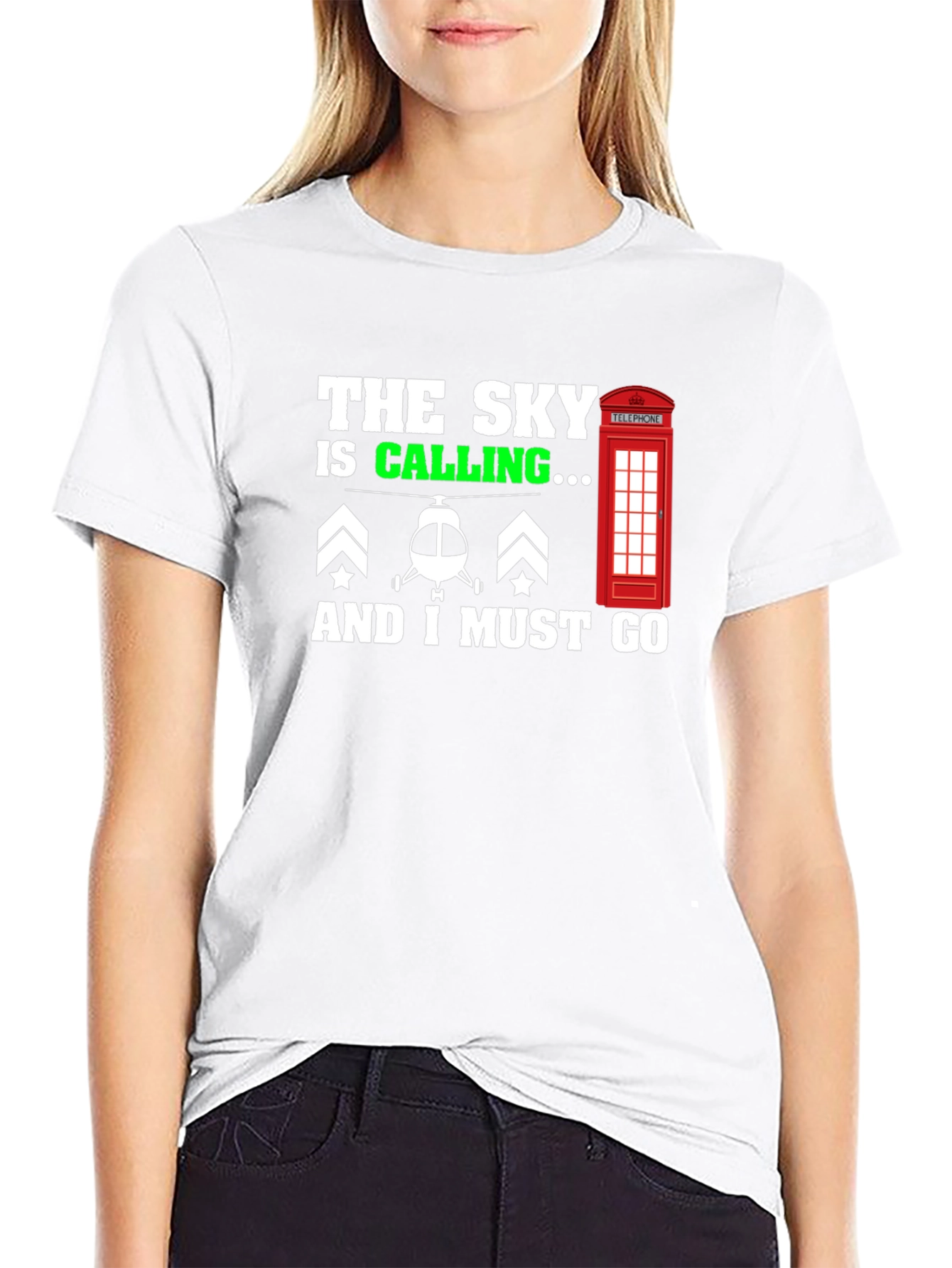 The Sky is Calling T-Shirt: Helicopter Pilot Tee