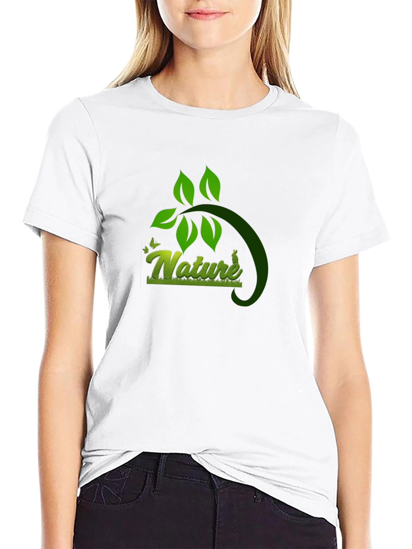 Nature Graphic Black T-Shirt - Eco Friendly Design