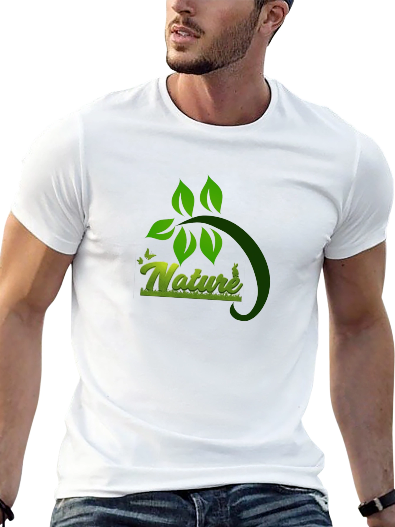 Nature Graphic Black T-Shirt - Eco Friendly Design