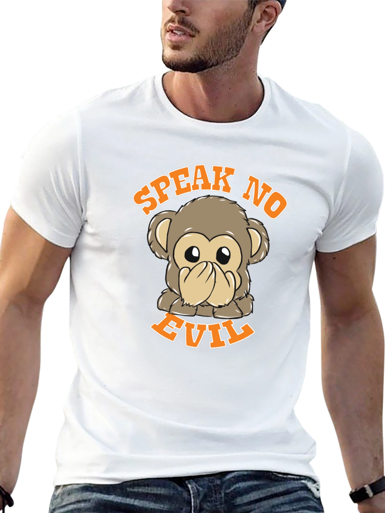 Speak No Evil Monkey Graphic T-Shirt