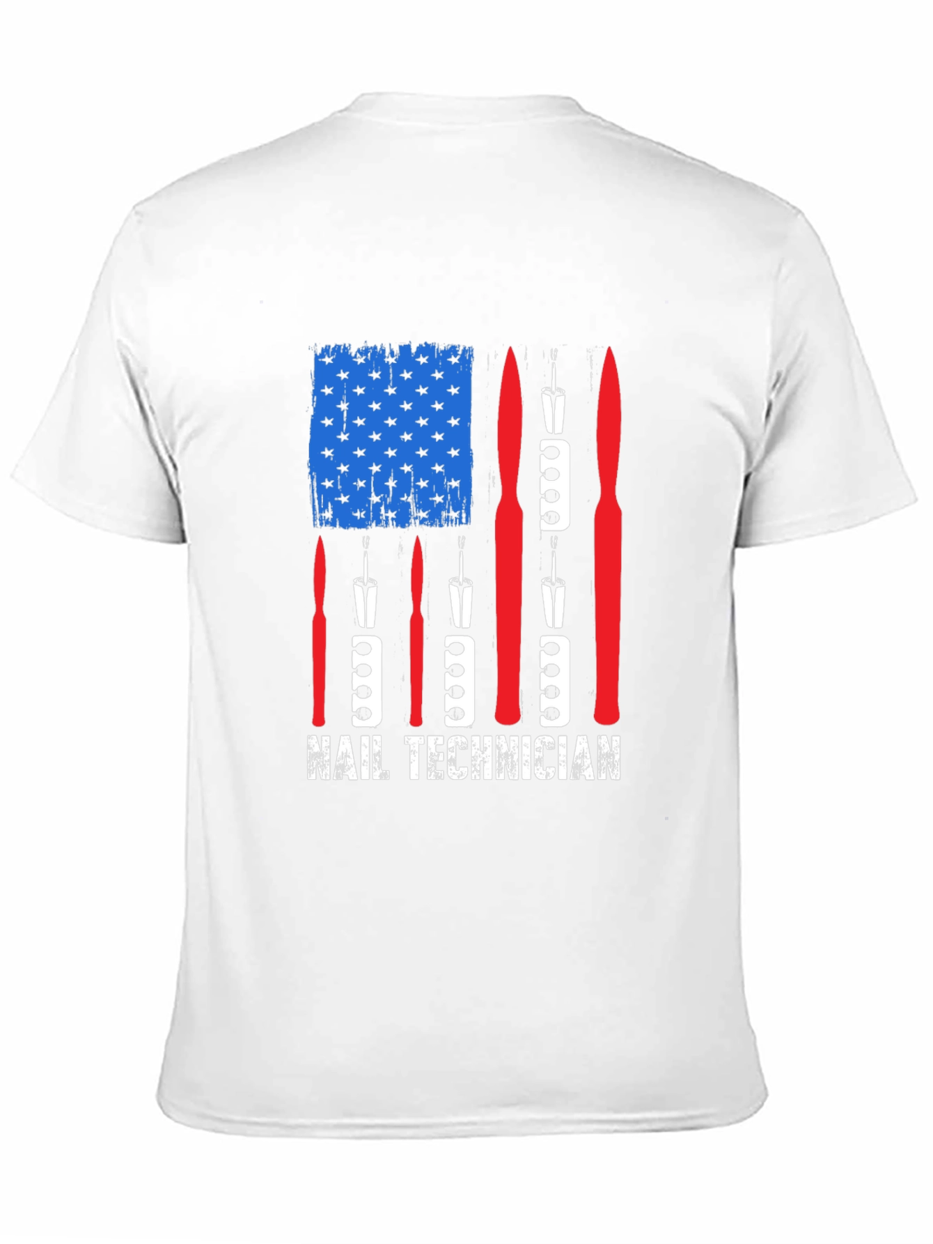 Nail Technician American Flag Graphic Tee