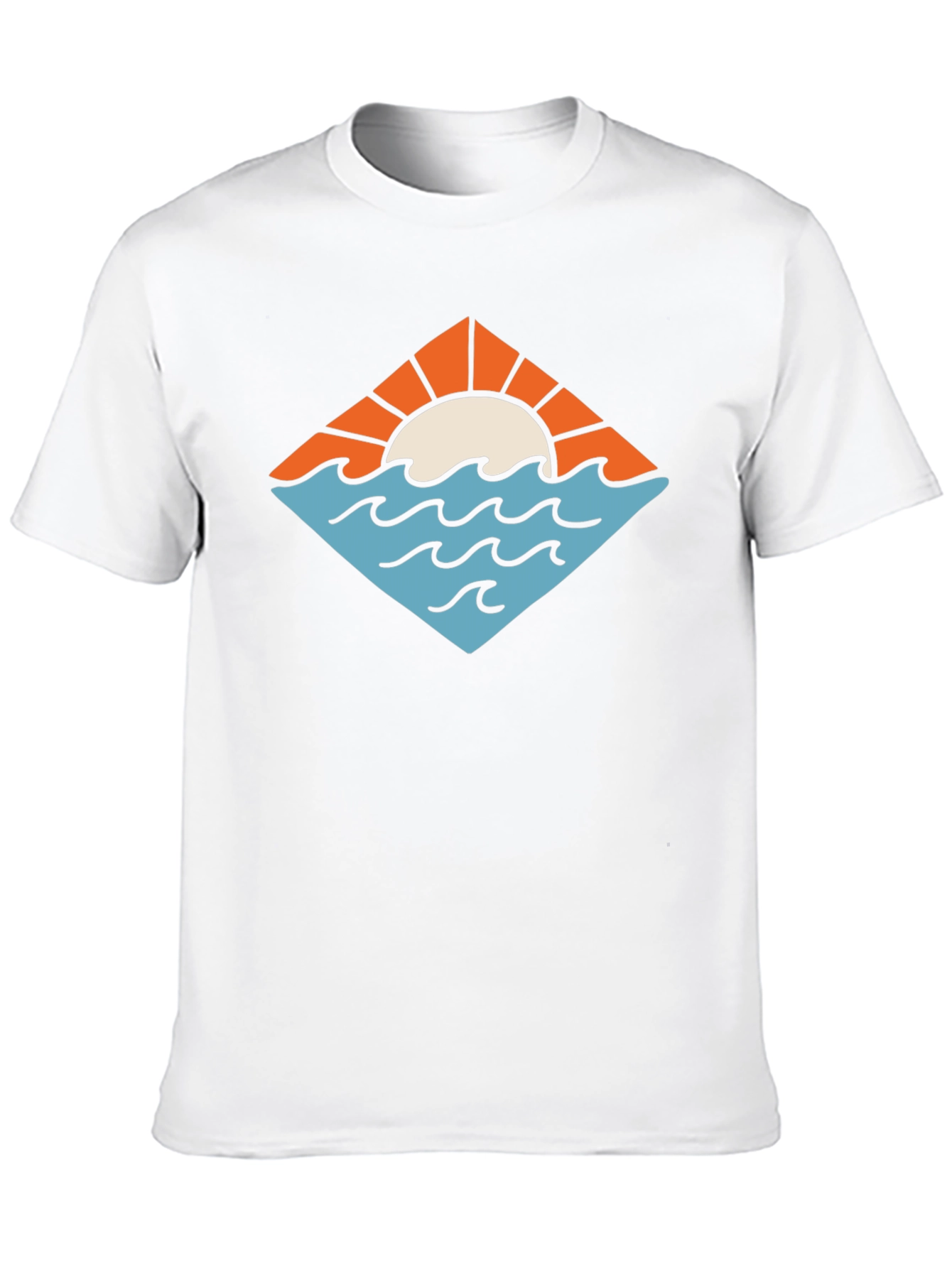 Sunset Waves Graphic Tee - Black