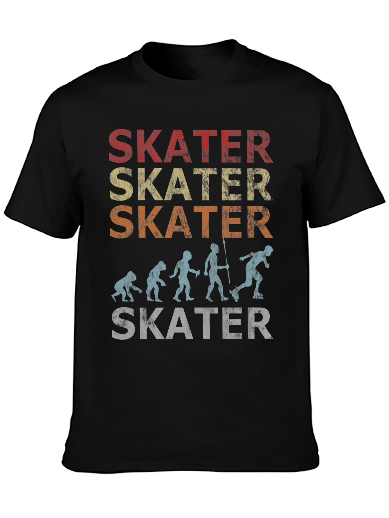 Skater Evolution Graphic T-Shirt - Retro Style Skateboarding Tee
