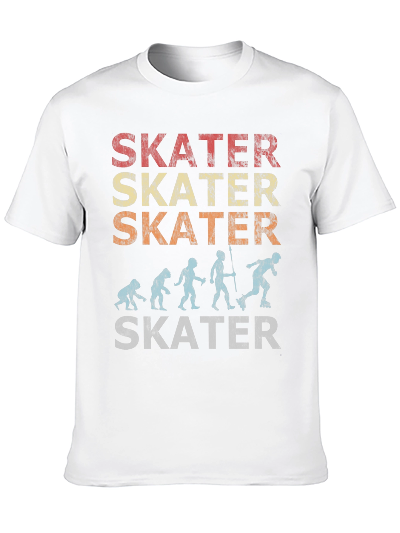 Skater Evolution Graphic T-Shirt - Retro Style Skateboarding Tee