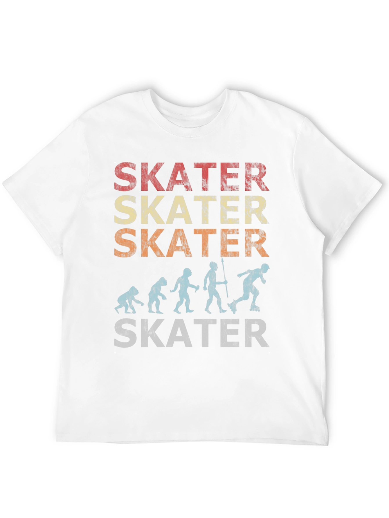Skater Evolution Graphic T-Shirt - Retro Style Skateboarding Tee