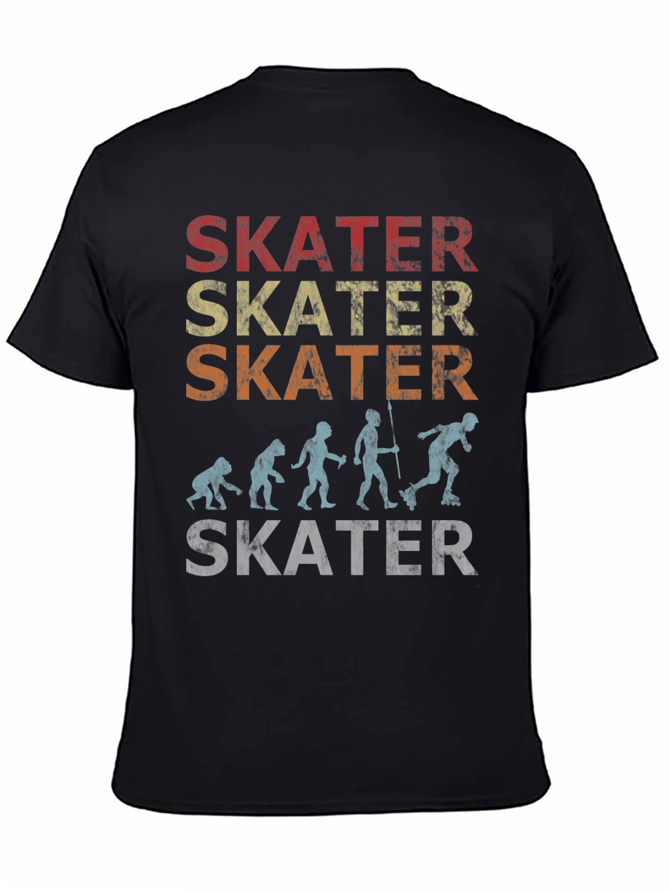Skater Evolution Graphic T-Shirt - Retro Style Skateboarding Tee