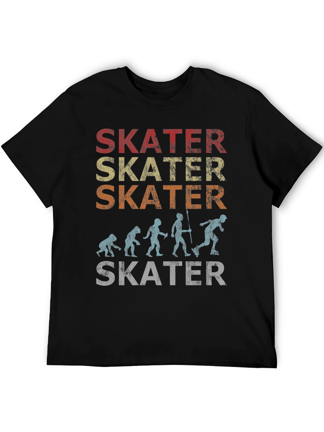 Skater Evolution Graphic T-Shirt - Retro Style Skateboarding Tee