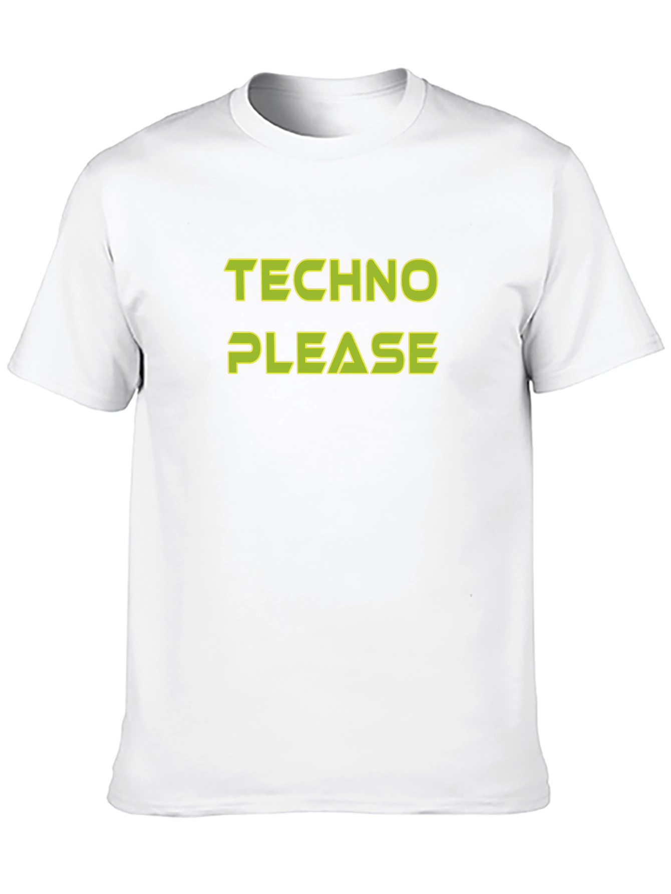 Techno Please Graphic Tee - Bold Black T-Shirt