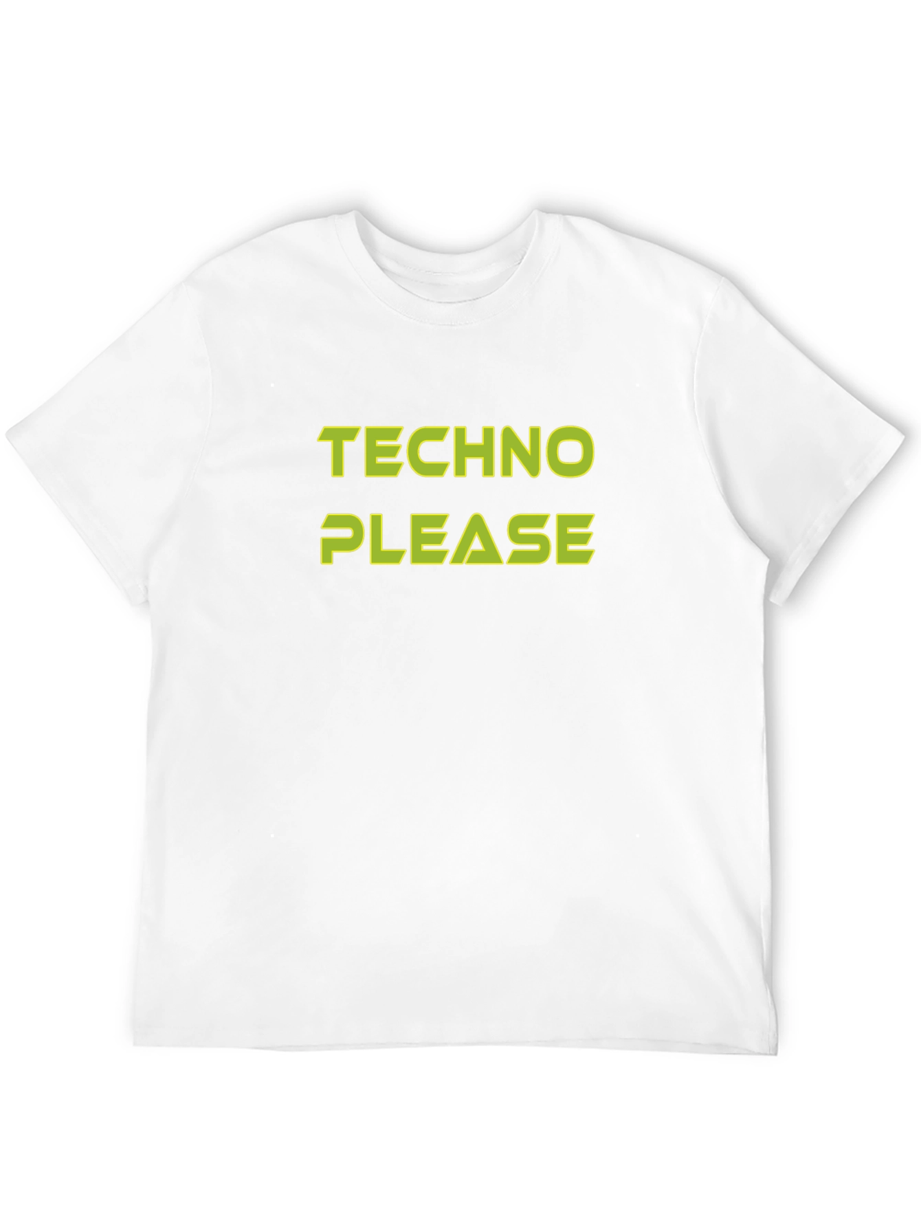 Techno Please Graphic Tee - Bold Black T-Shirt