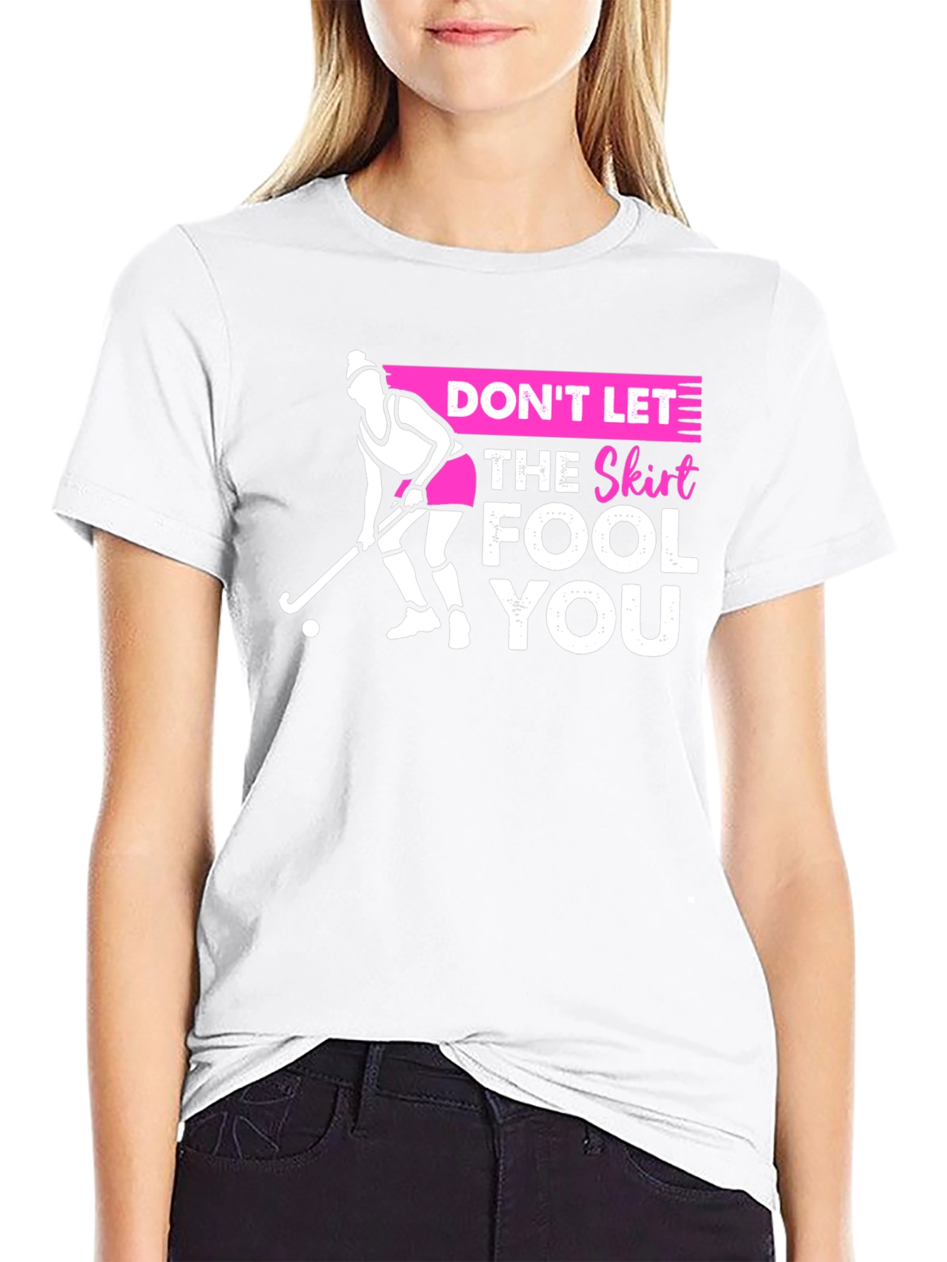 Field Hockey Skirt Warning Graphic T-Shirt