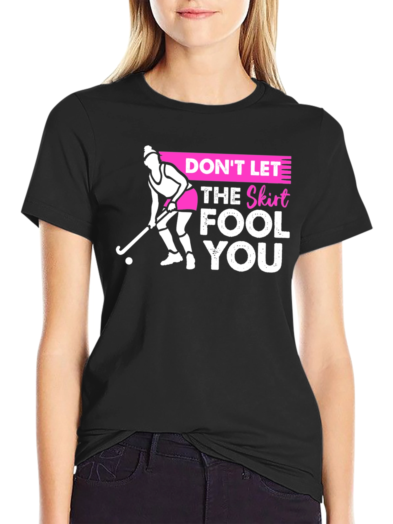 Field Hockey Skirt Warning Graphic T-Shirt