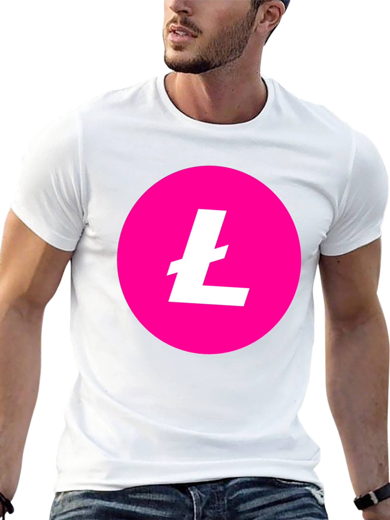 Litecoin Crypto T-Shirt - Pink & Black