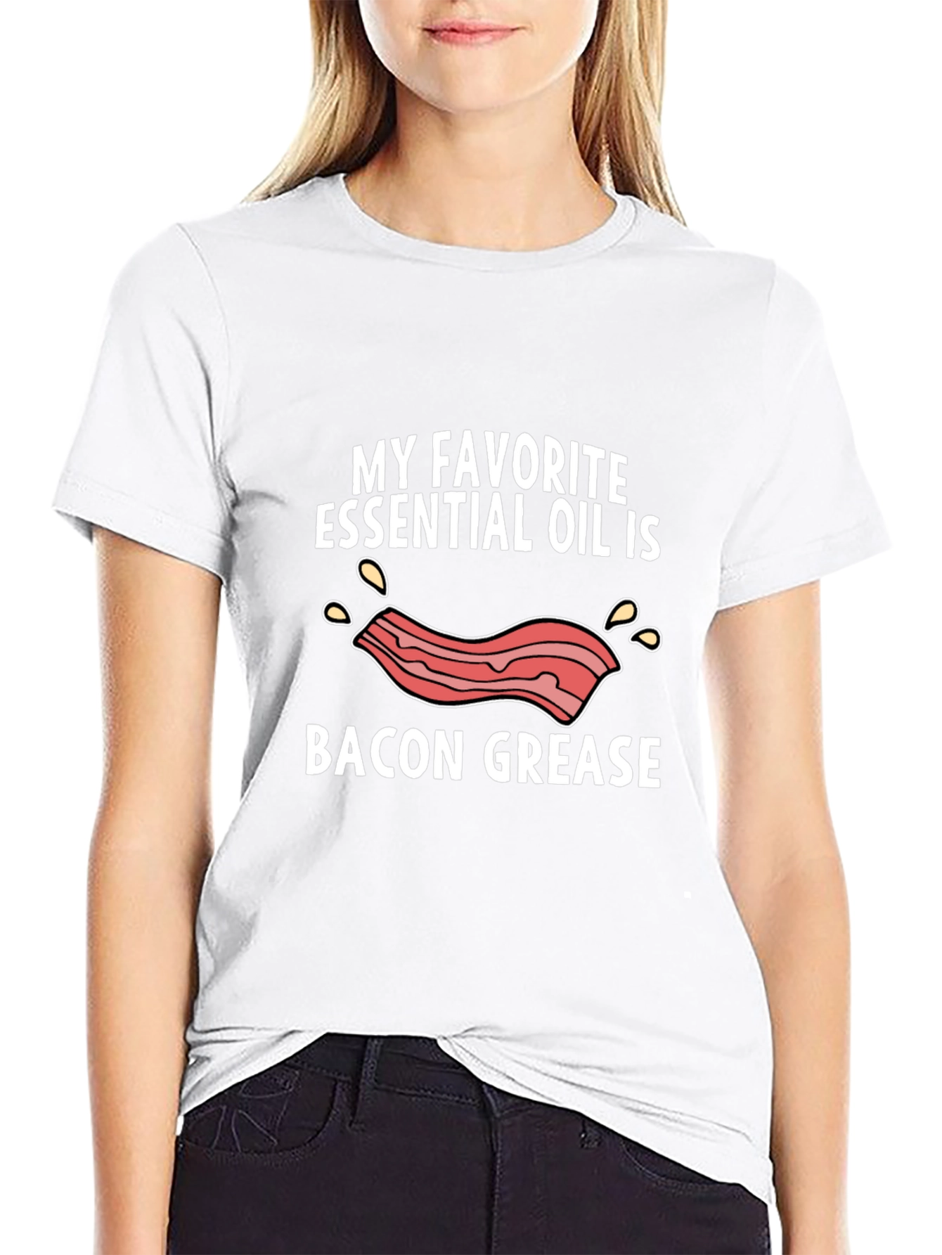 Bacon Grease Essential Oil T-Shirt - Funny Novelty Tee