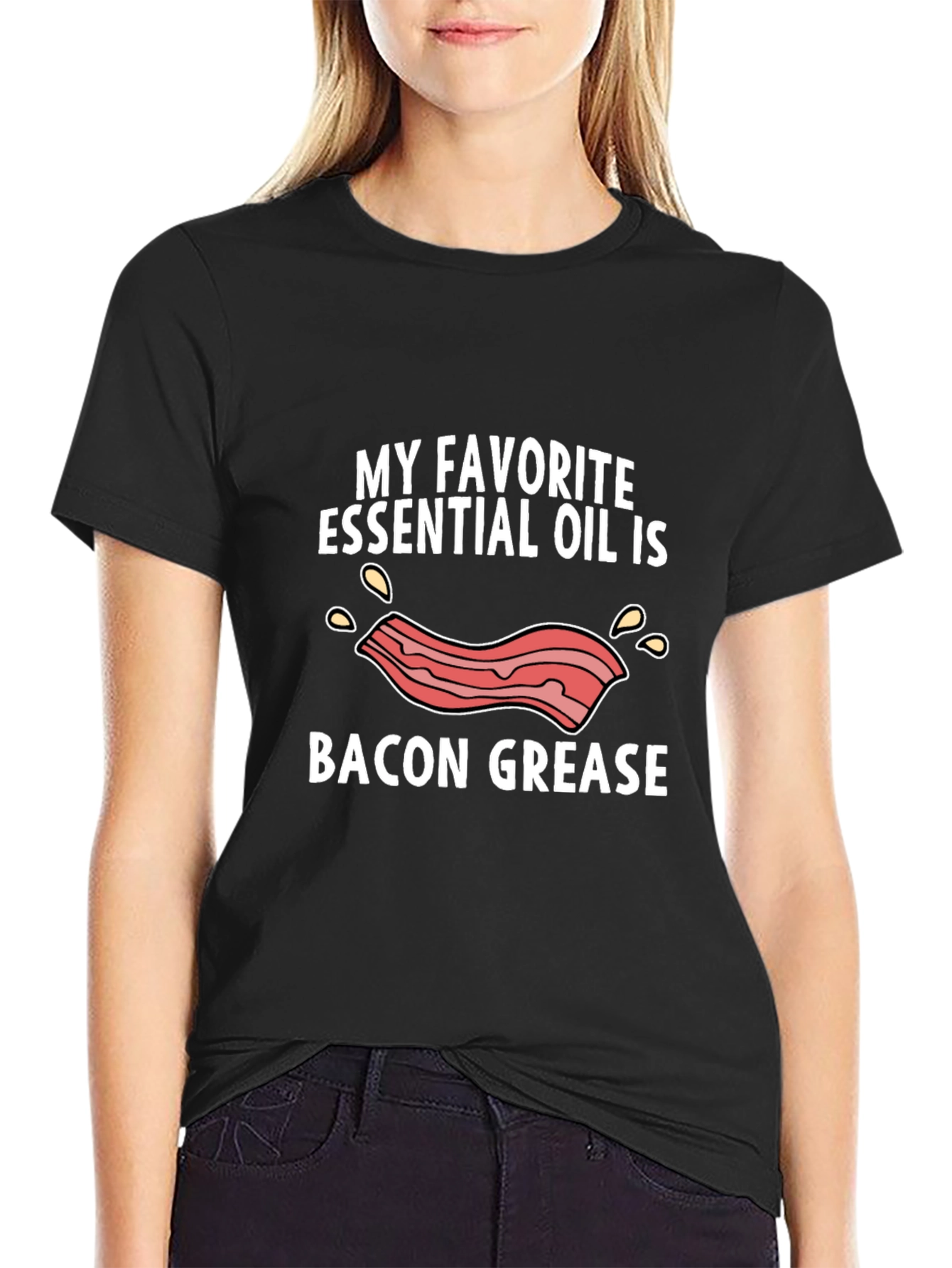 Bacon Grease Essential Oil T-Shirt - Funny Novelty Tee