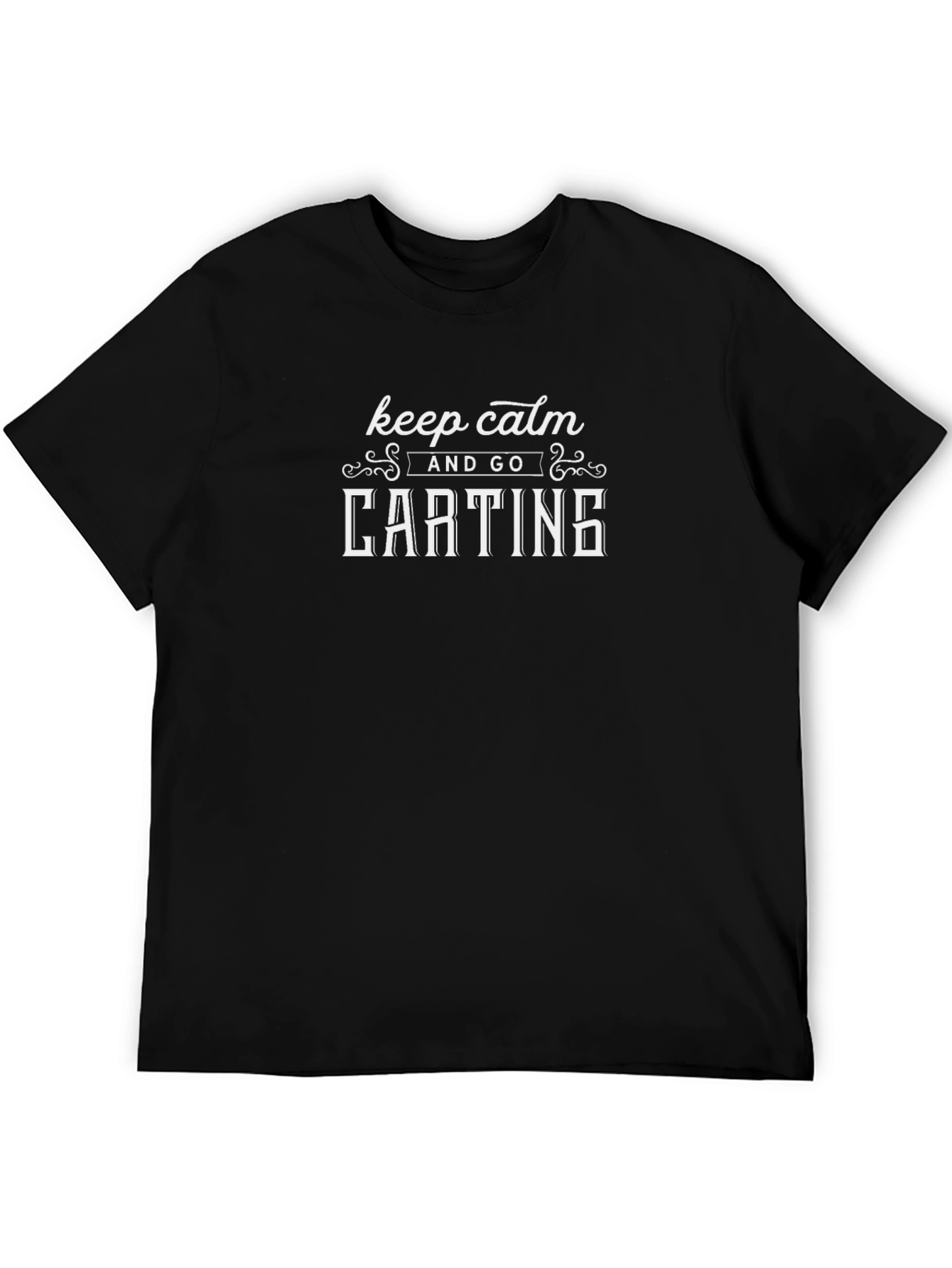 Keep Calm and Go Carting Black T-Shirt