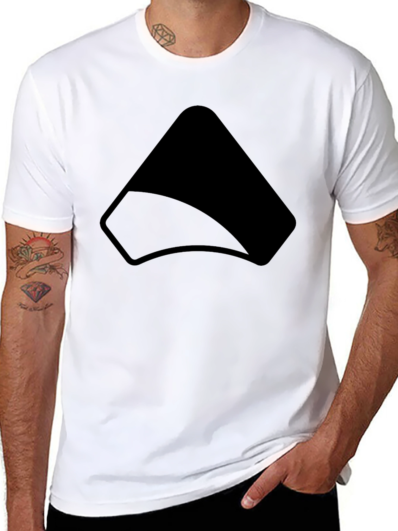 Modern Black Graphic Tee - Simple Style