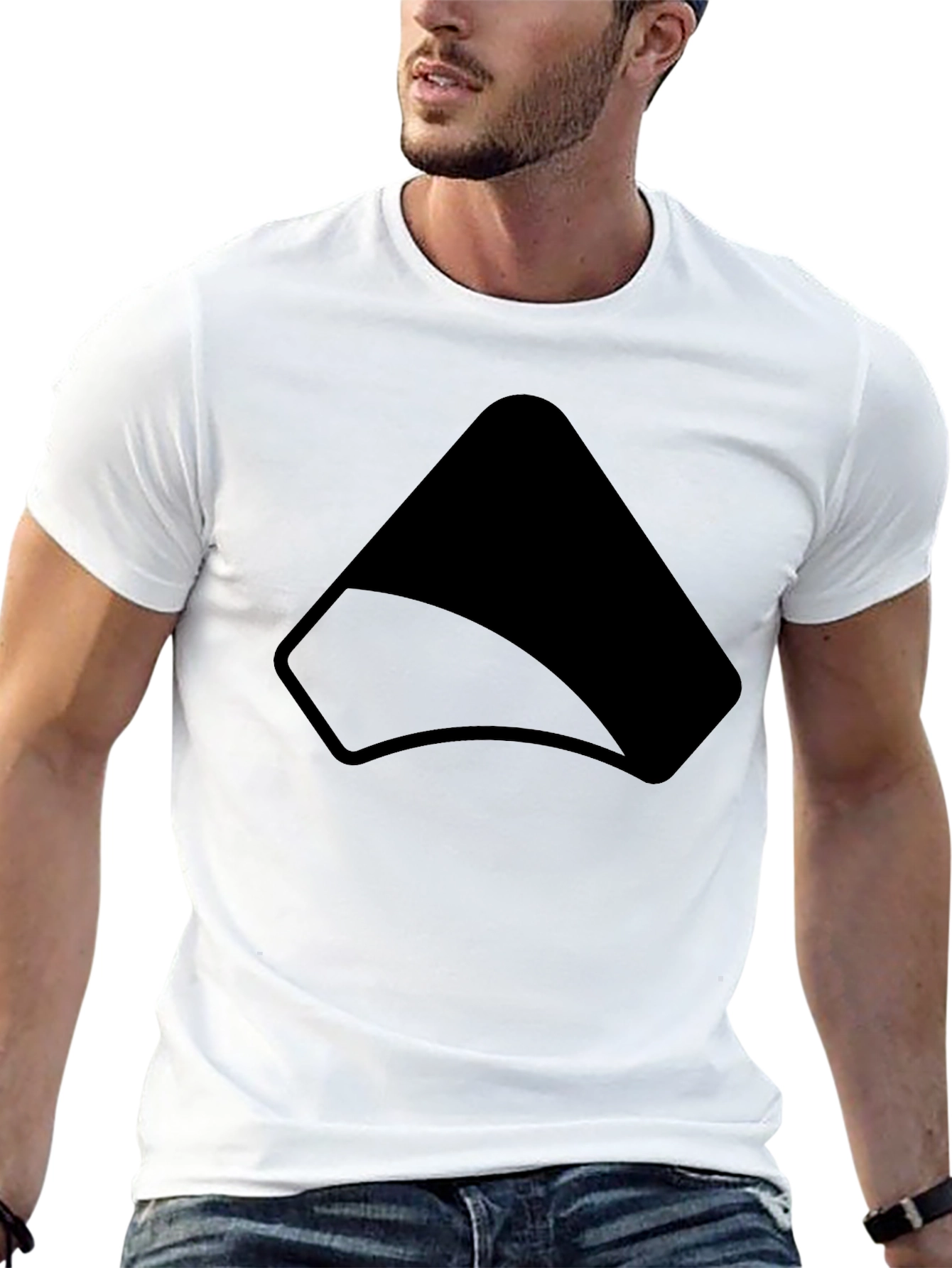 Modern Black Graphic Tee - Simple Style