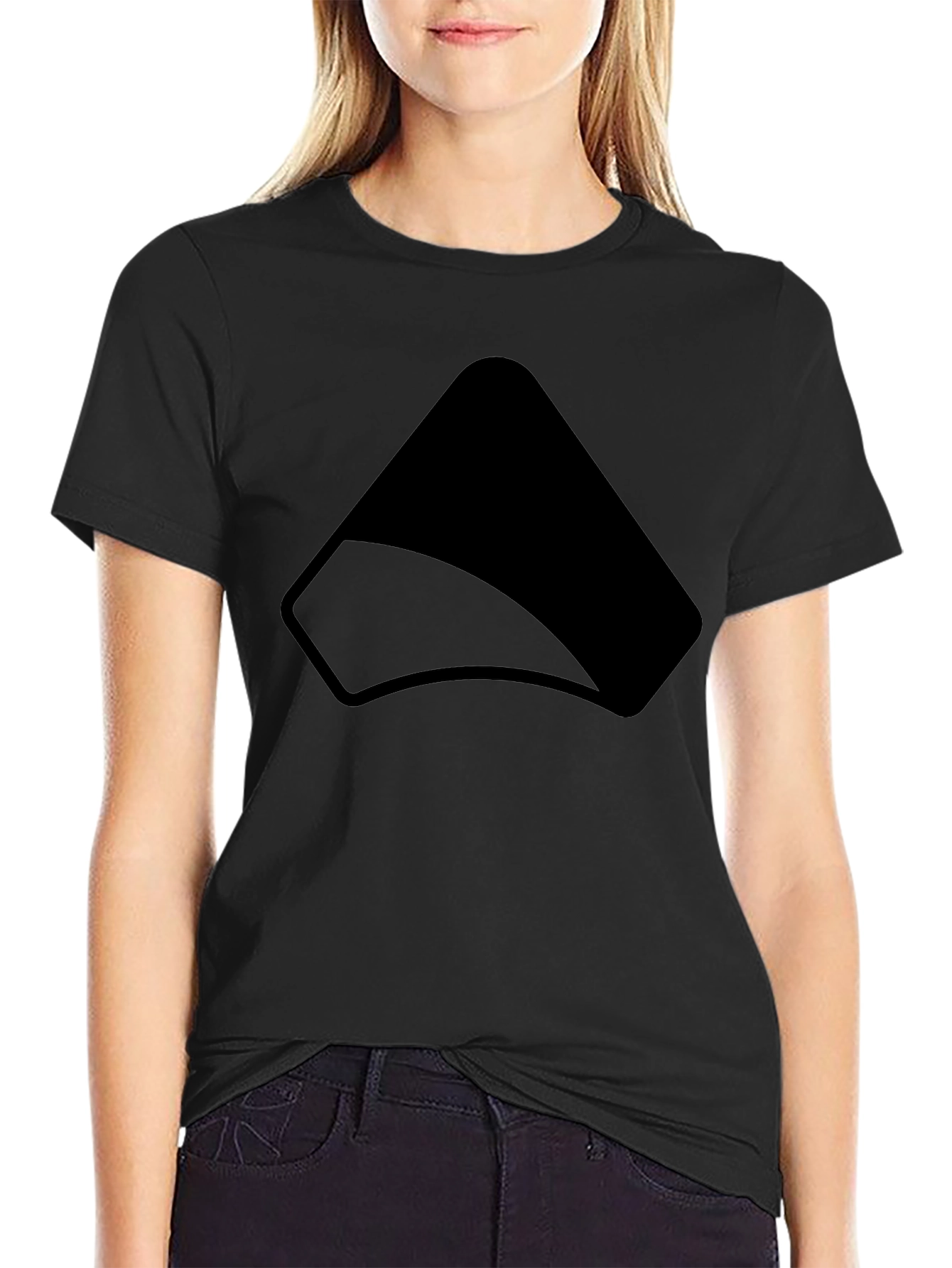 Modern Black Graphic Tee - Simple Style