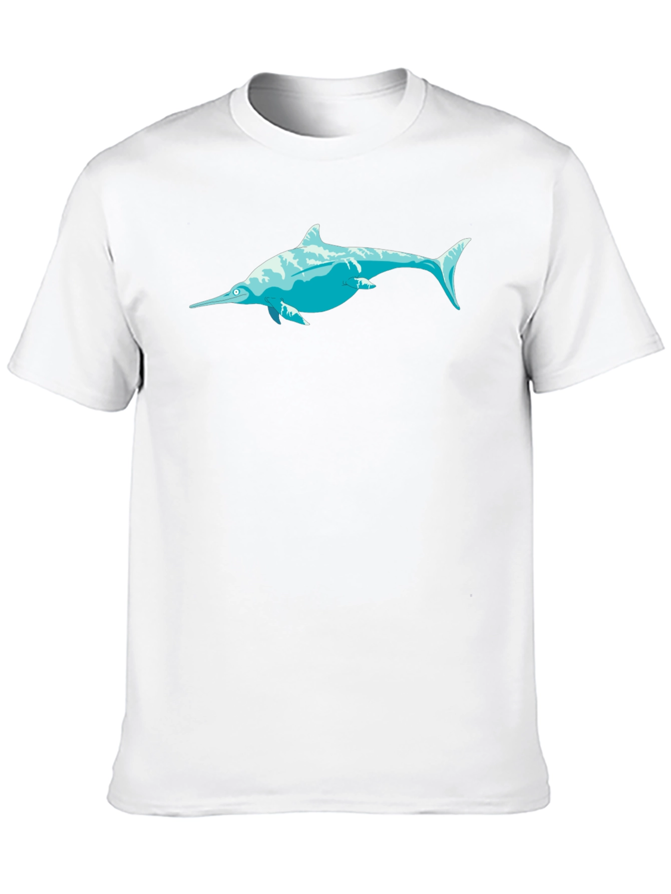 Swordfish Graphic Tee - Black Cotton T-Shirt